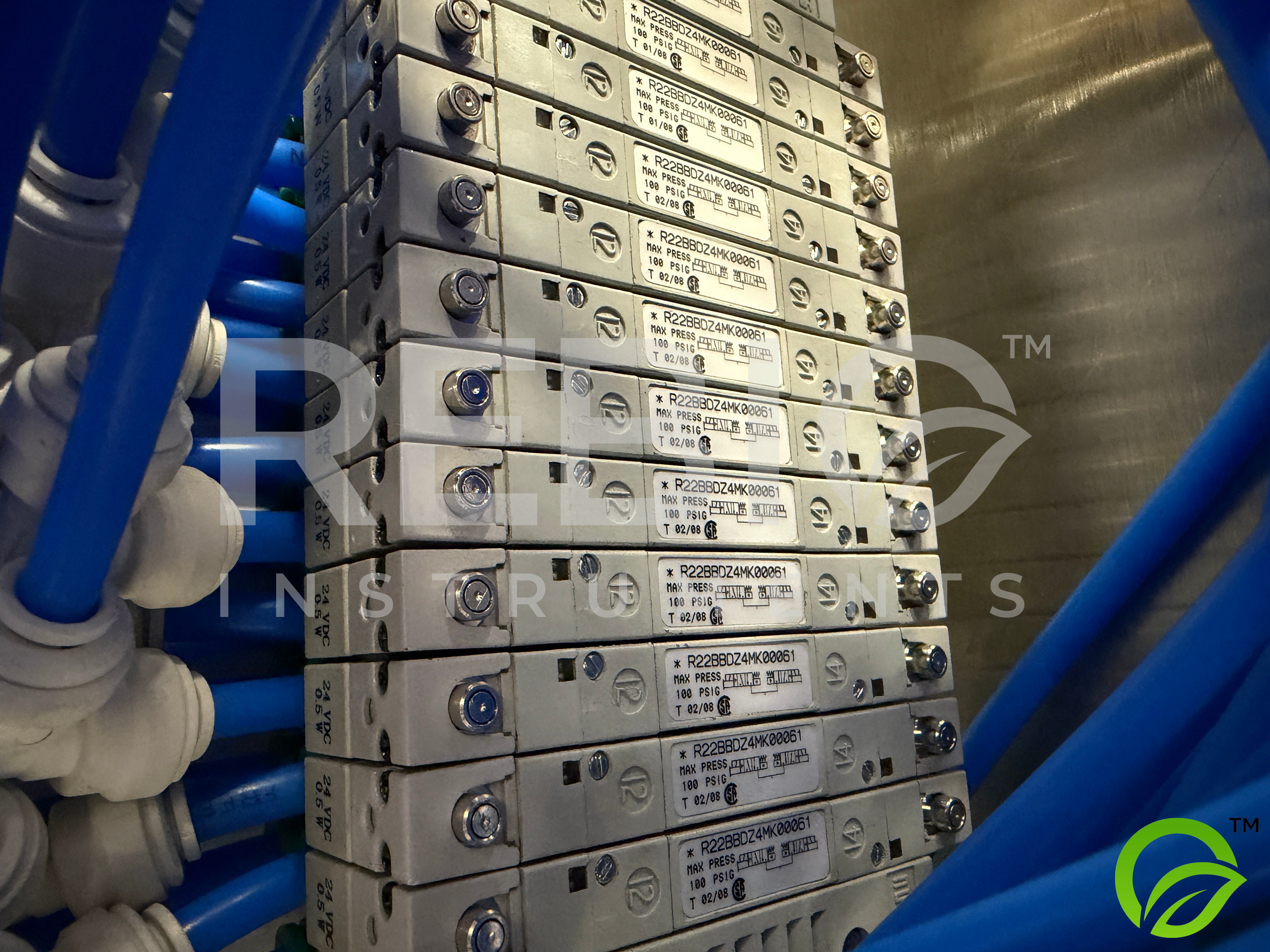 Used Allegheny Bradford Protein A Chromatography Column Skid F-1851 | 316SS | 4-Round × 3-High Column Array | ITT Pure-Flo Actuated Valves | UL Listed Controls | Mobile Pharma Skid