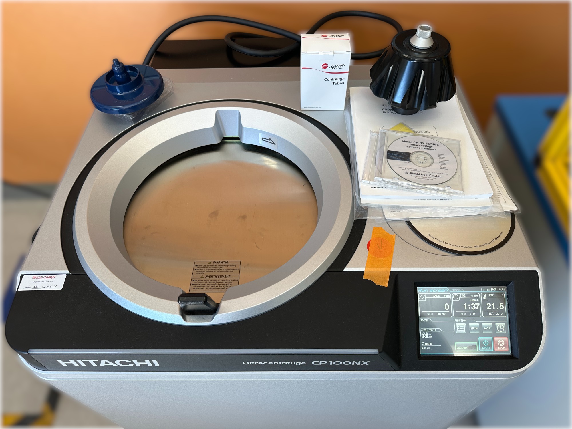 Used Hitachi CP100NX Ultracentrifuge with Accessories
