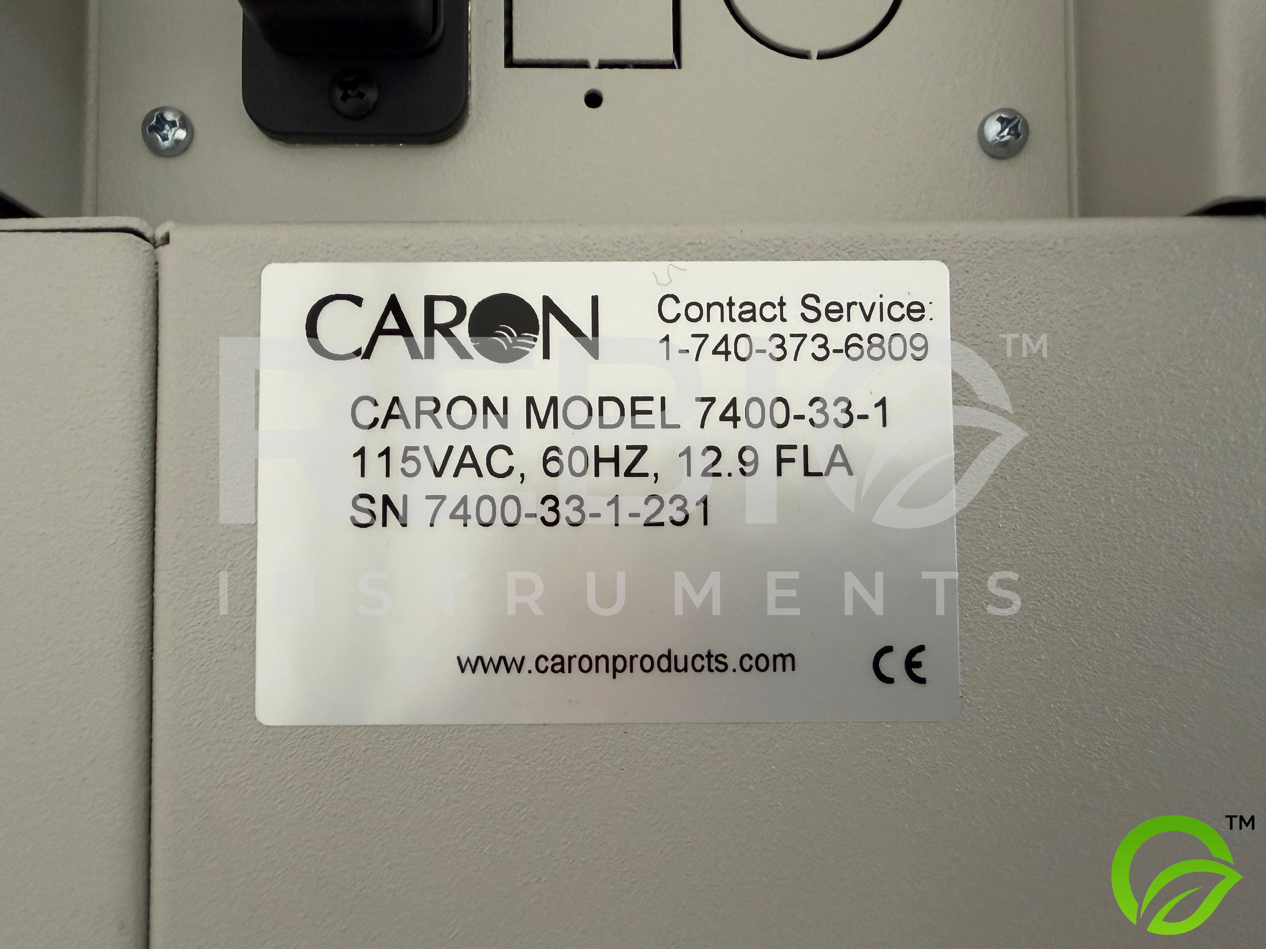 Used Caron 7400-33 Reach-In CO2 Incubator + Integrated Condensate Recirculating System