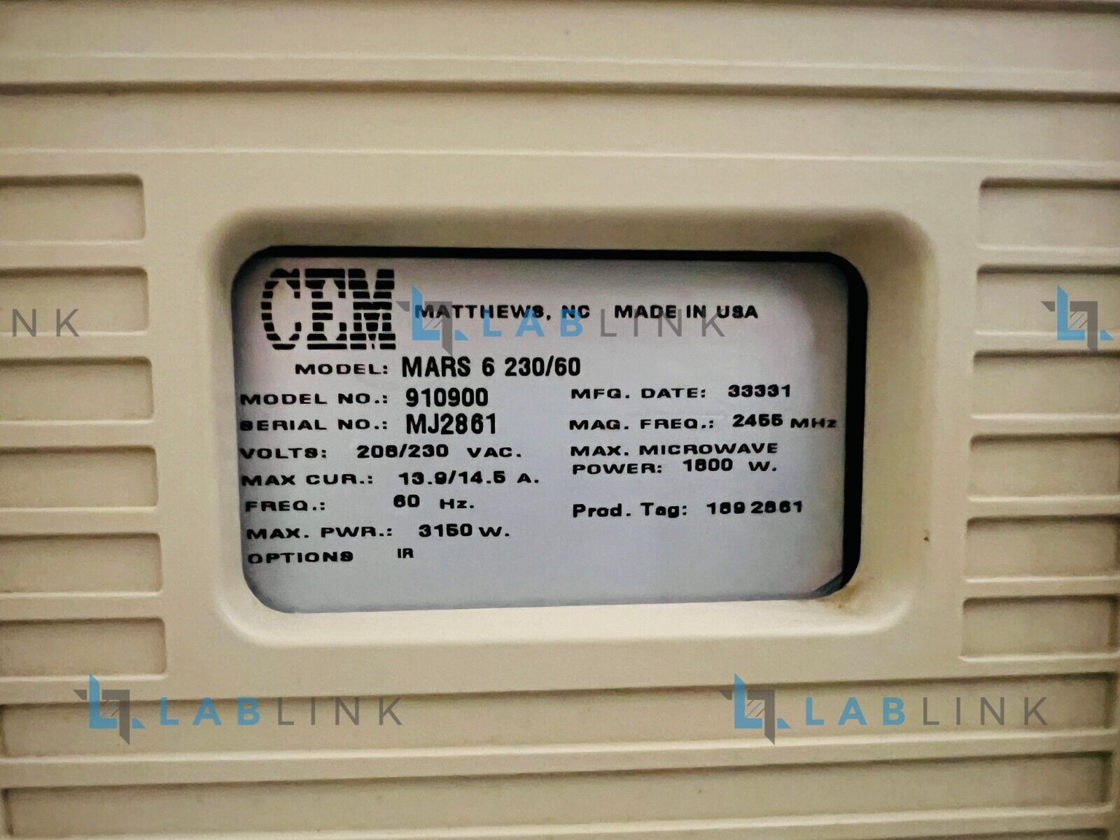 Used CEM Mars6 Microwave Digestion System Mars 6 AS-IS ( Read Description )