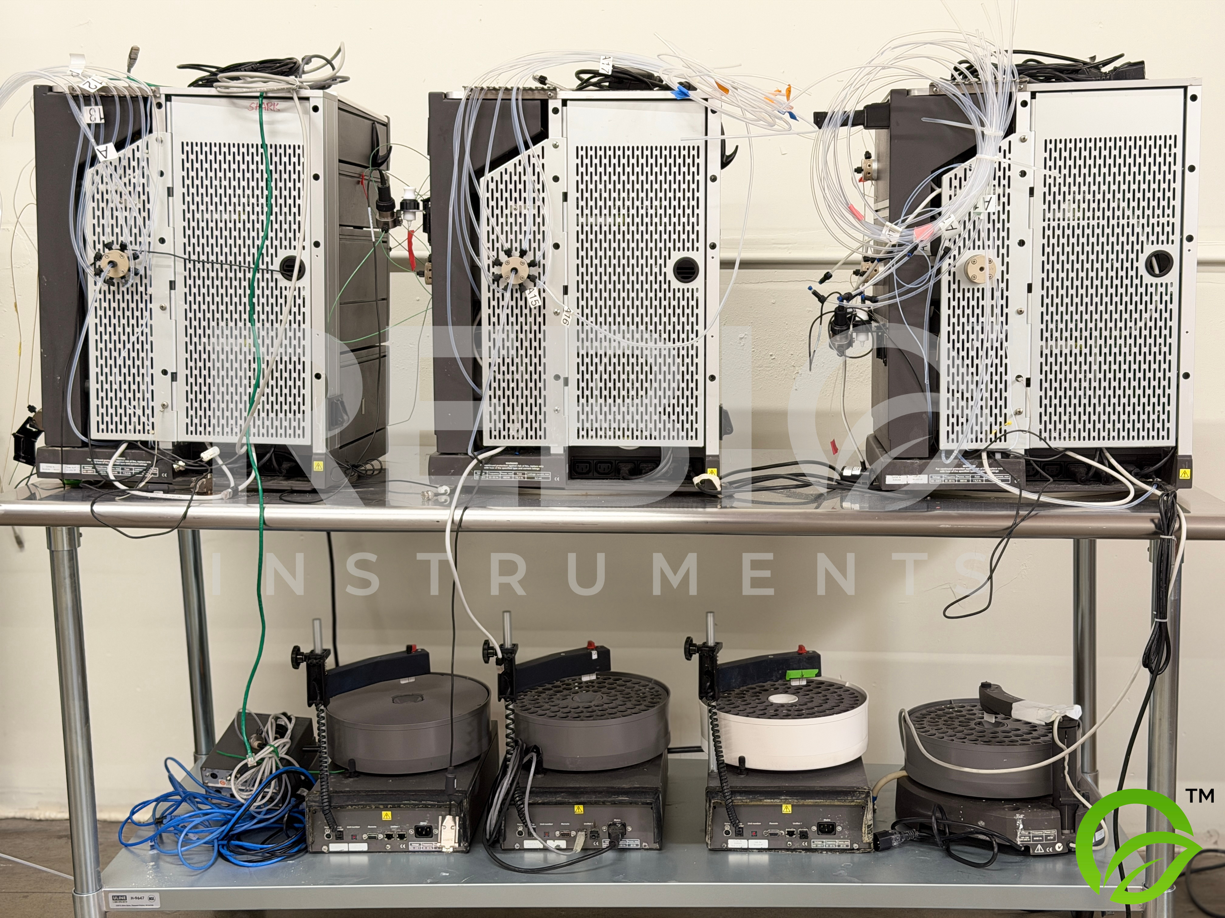 Used Lot of 3 GE AKTA Explorer FPLC Systems — 3x CU-950, 3x Frac-900, 1x Frac-920 — Protein Purification