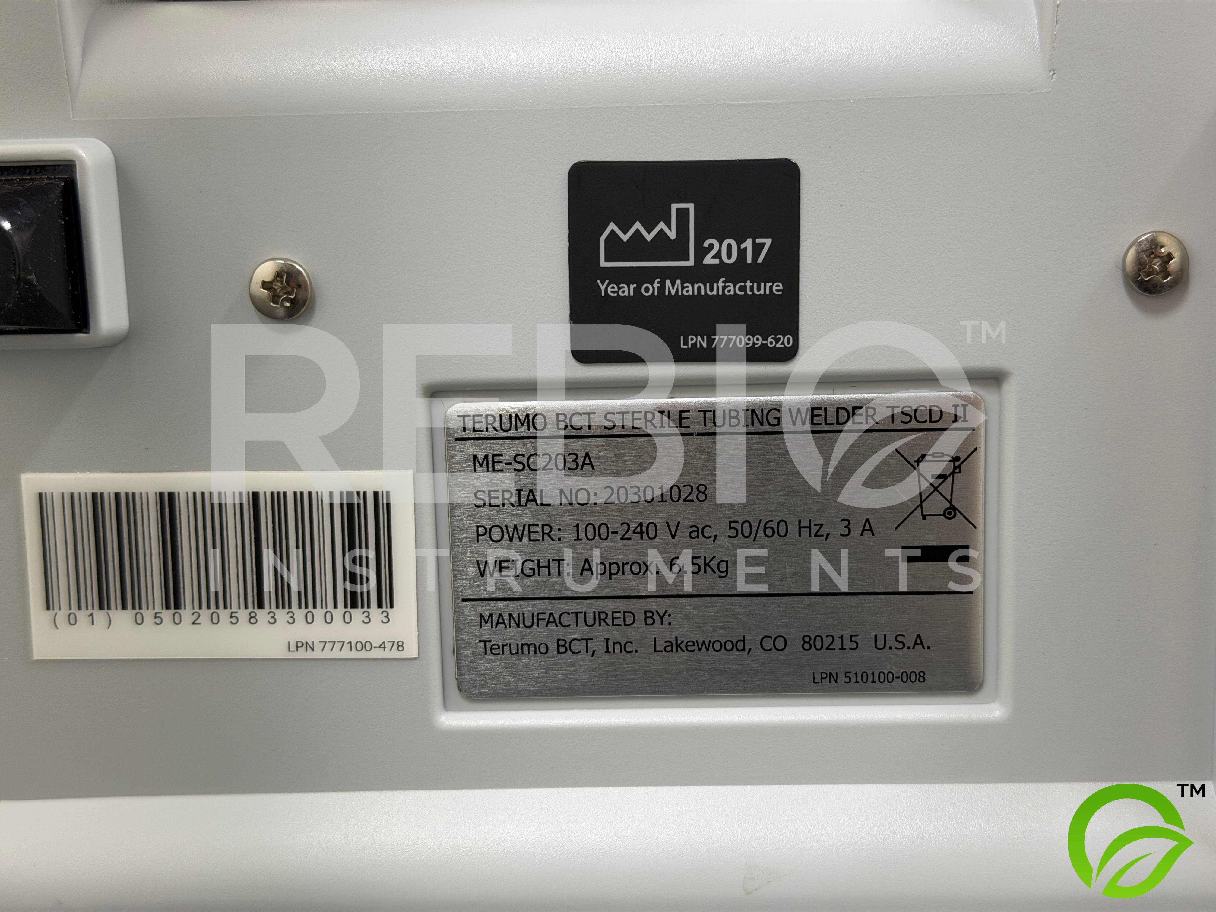 Used Terumo TSCD-II Sterile Tubing Welder