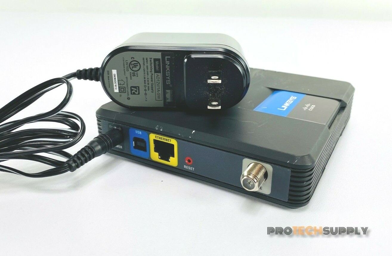 Used Cisco Linksys CM100 Cable Modem with Power Adapter and Warranty