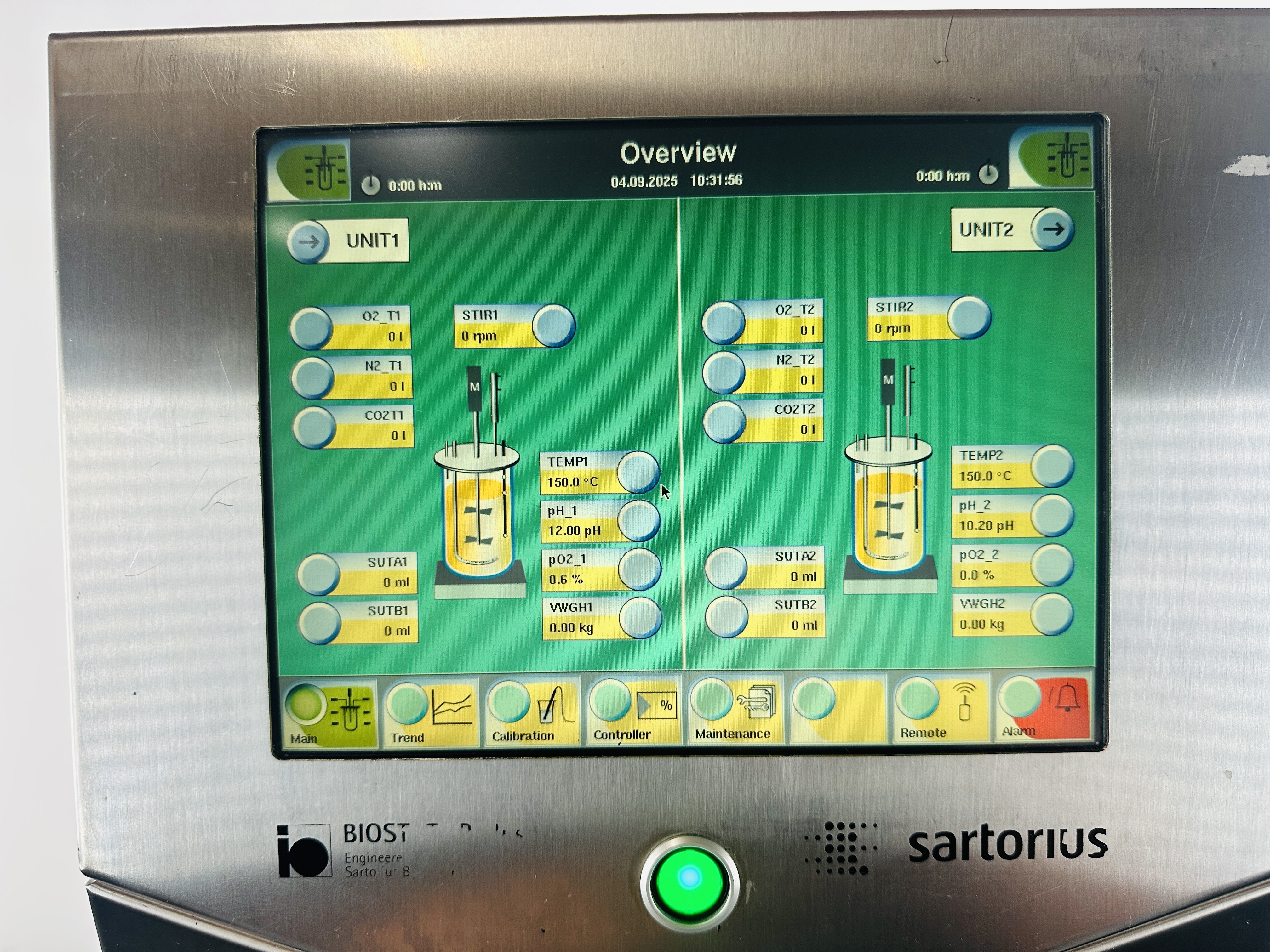 Used Sartorius Biostat B-Plus 8843415 Benchtop Bioreactor Controller with Accessories