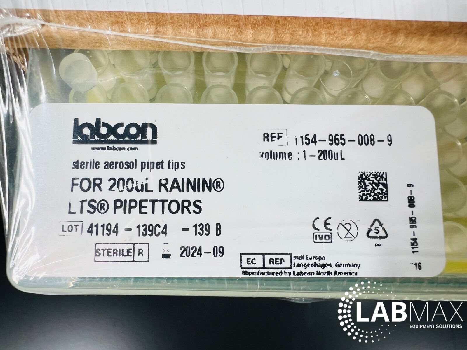 Rainin 200ul LTS Labcon 1-200ul  Filter Pipette Tips  (10 racks 960 tips)