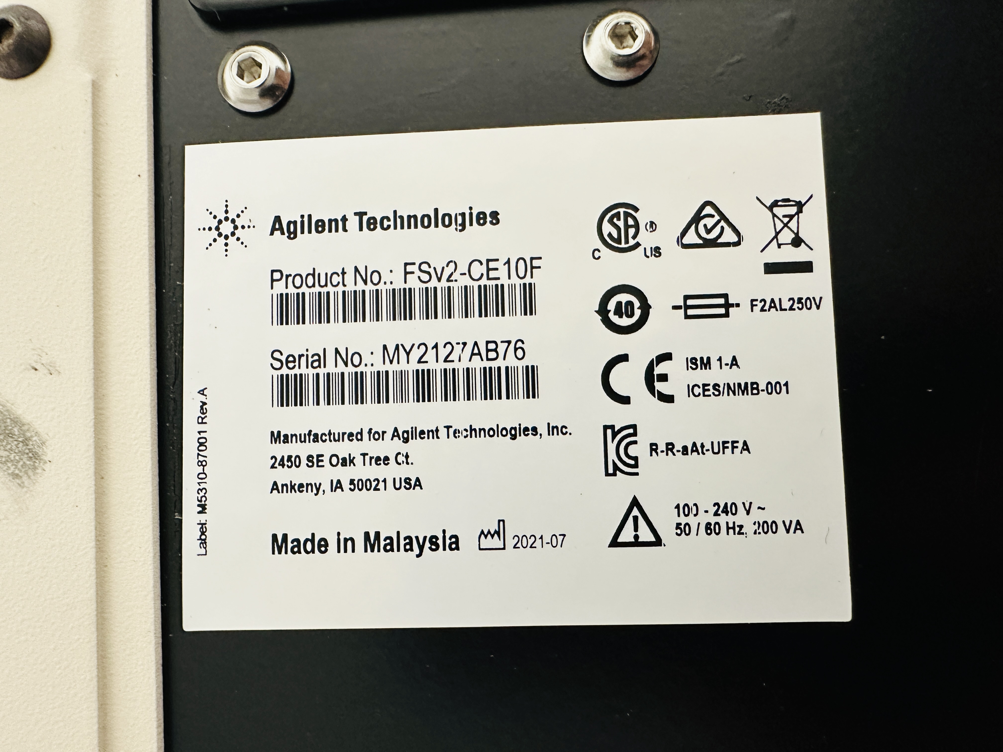 Used Agilent 5300 Fragment Analyzer Capillary Electrophoresis System 