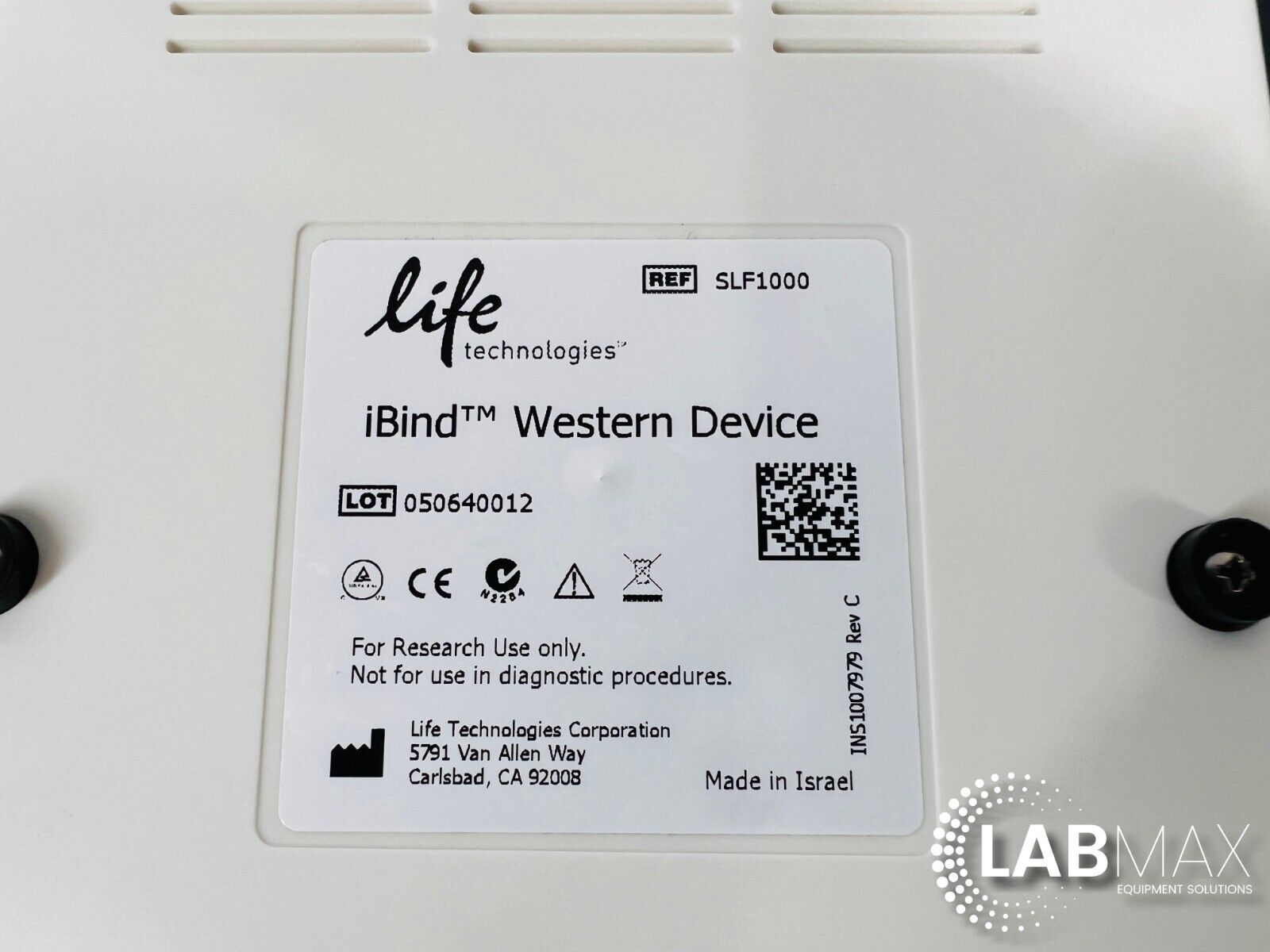 Used Life Technologies iBind Western Device SLF1000 with WARRANTY