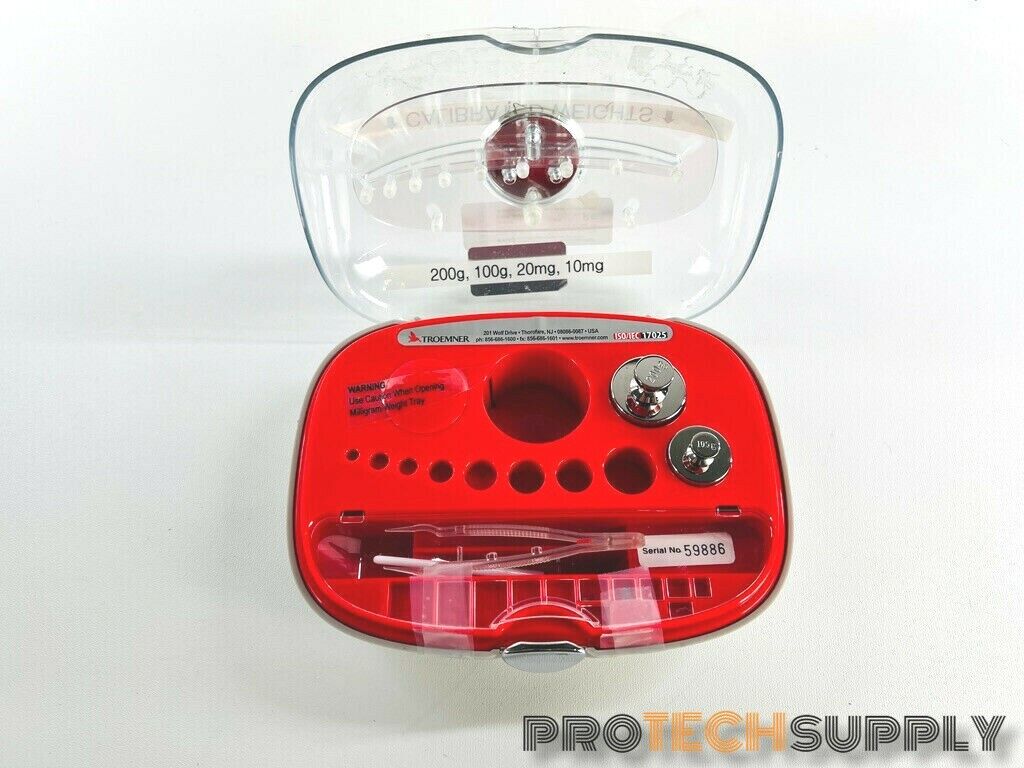 Used TROEMNER Stainless Steel Precision Calibration Weight Set INCOMPLETE 200g 100g