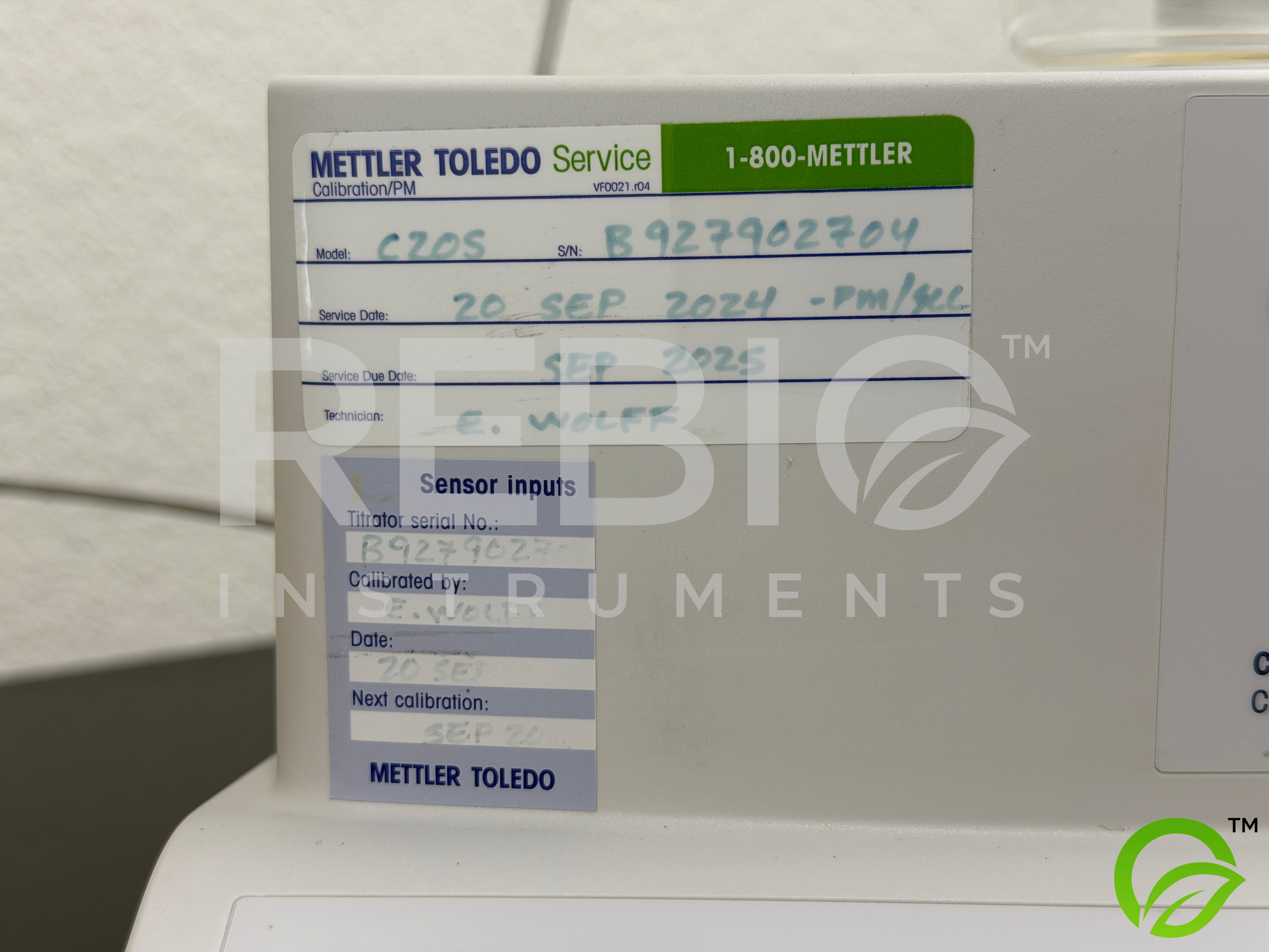 Used Mettler Toledo C20S Compact Coulometric Karl Fischer KF Titrator 