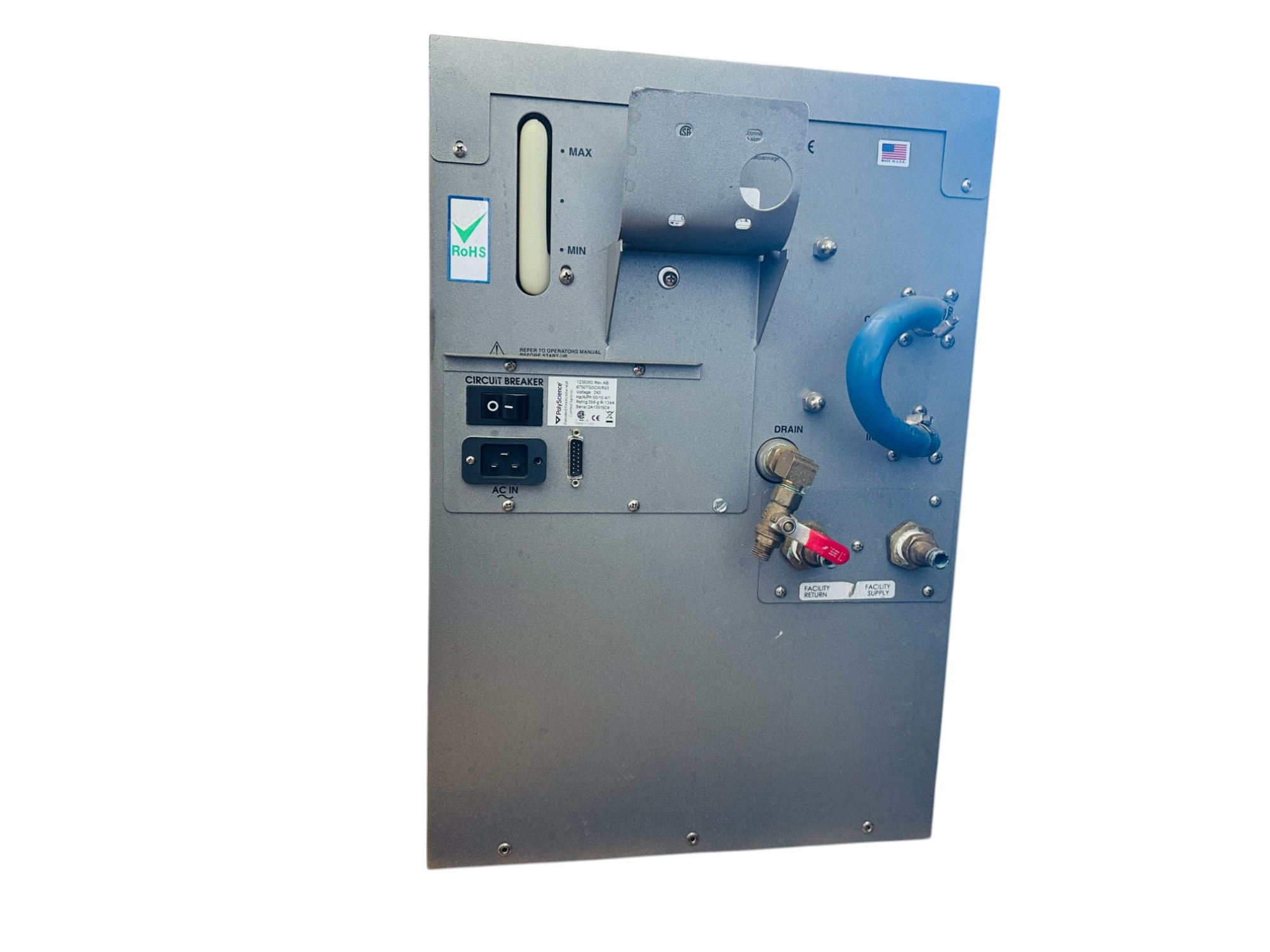 Used PolyScience 1235050 Water-Cooled Recirculating Chiller