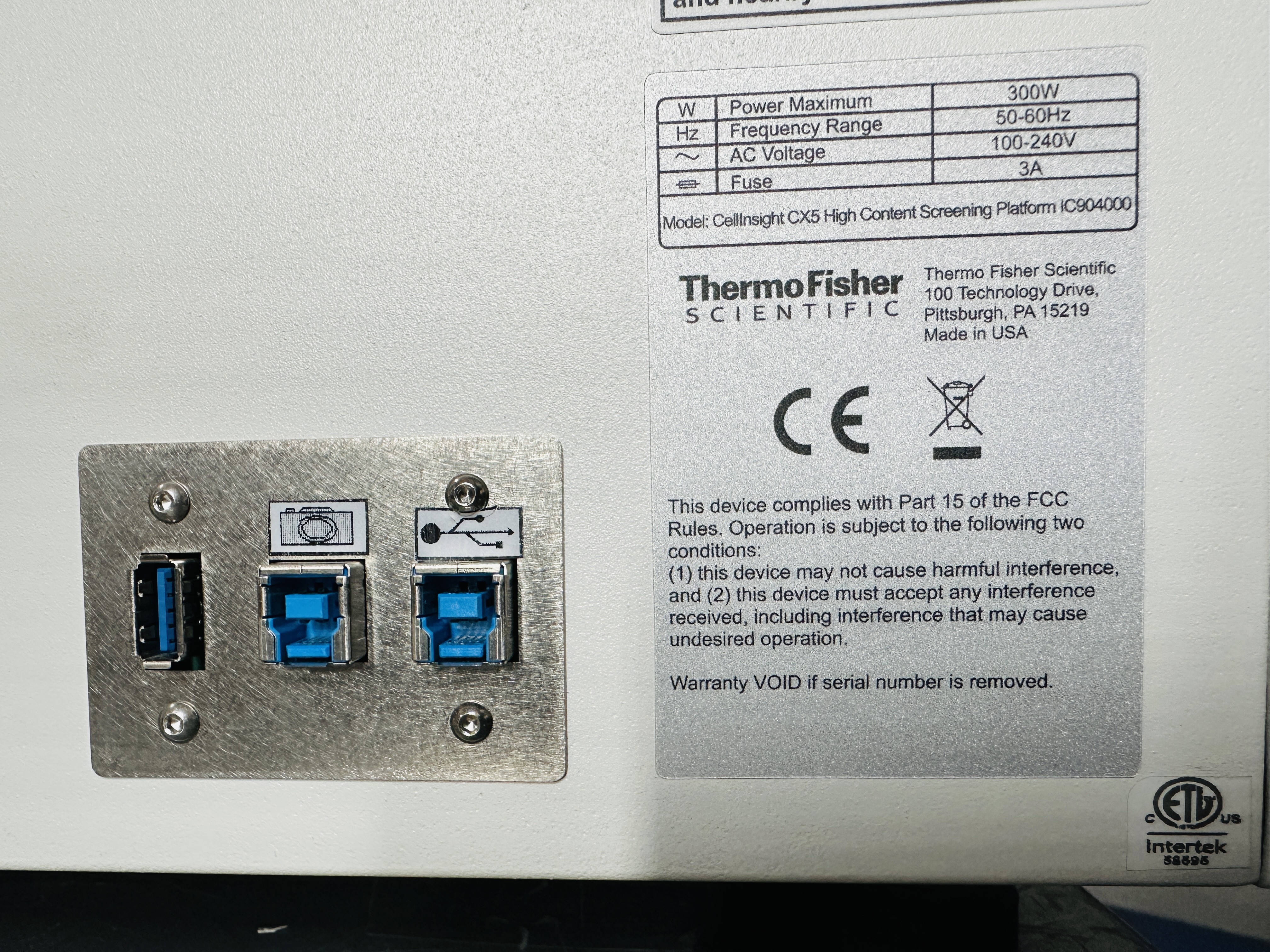 Used Thermo Scientific CellInsight CX5 High Content Screening (HCS) Platform