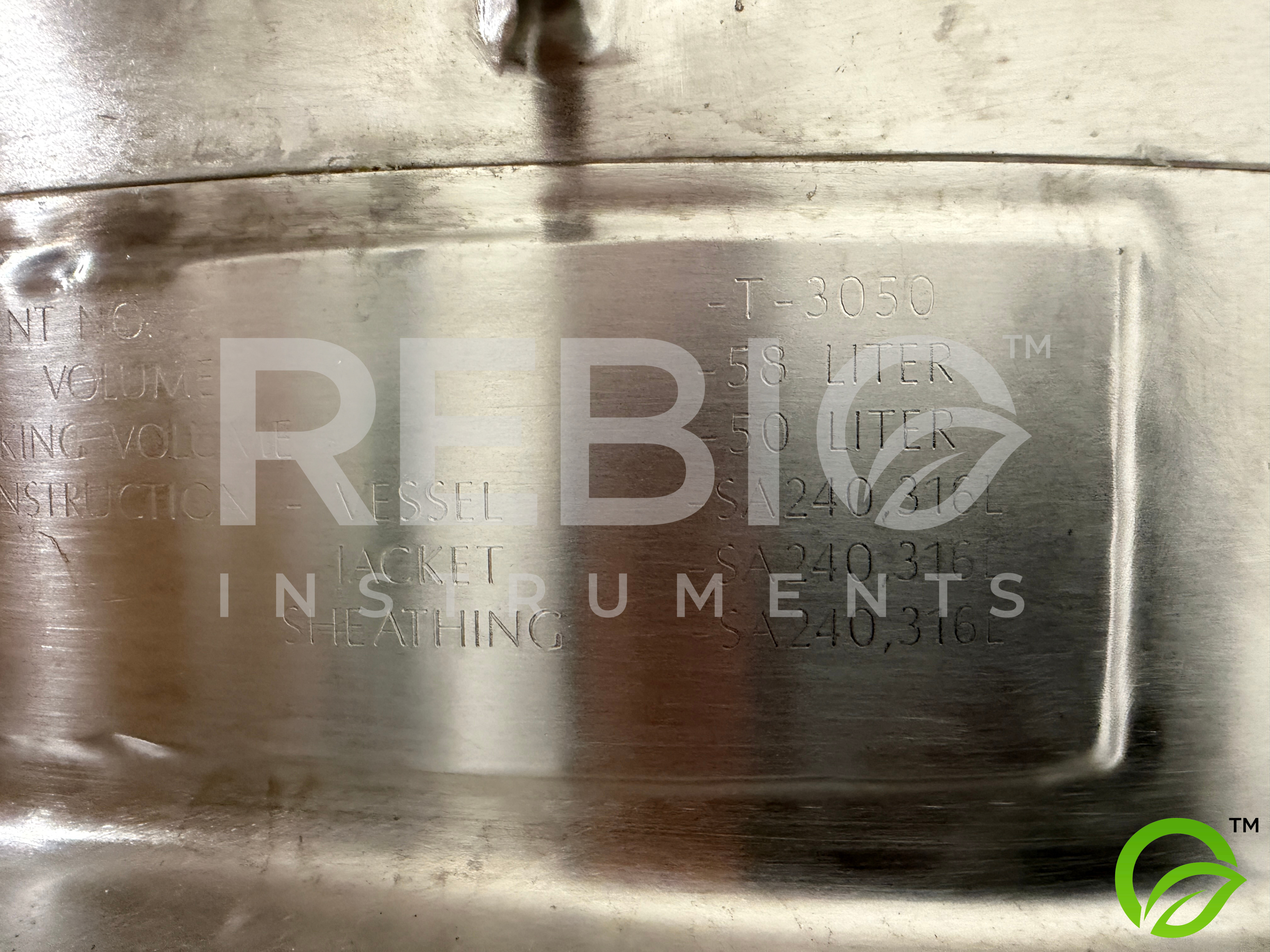 Used DCI / Abgenix 50L Jacketed 316L SS Pressure Vessel Skid CP-3050 | ASME Certified | Vega PULS43 Radar Level | Lumiglas Sight Glass | BS&B Burst Disc | Mobile Pharma Cart