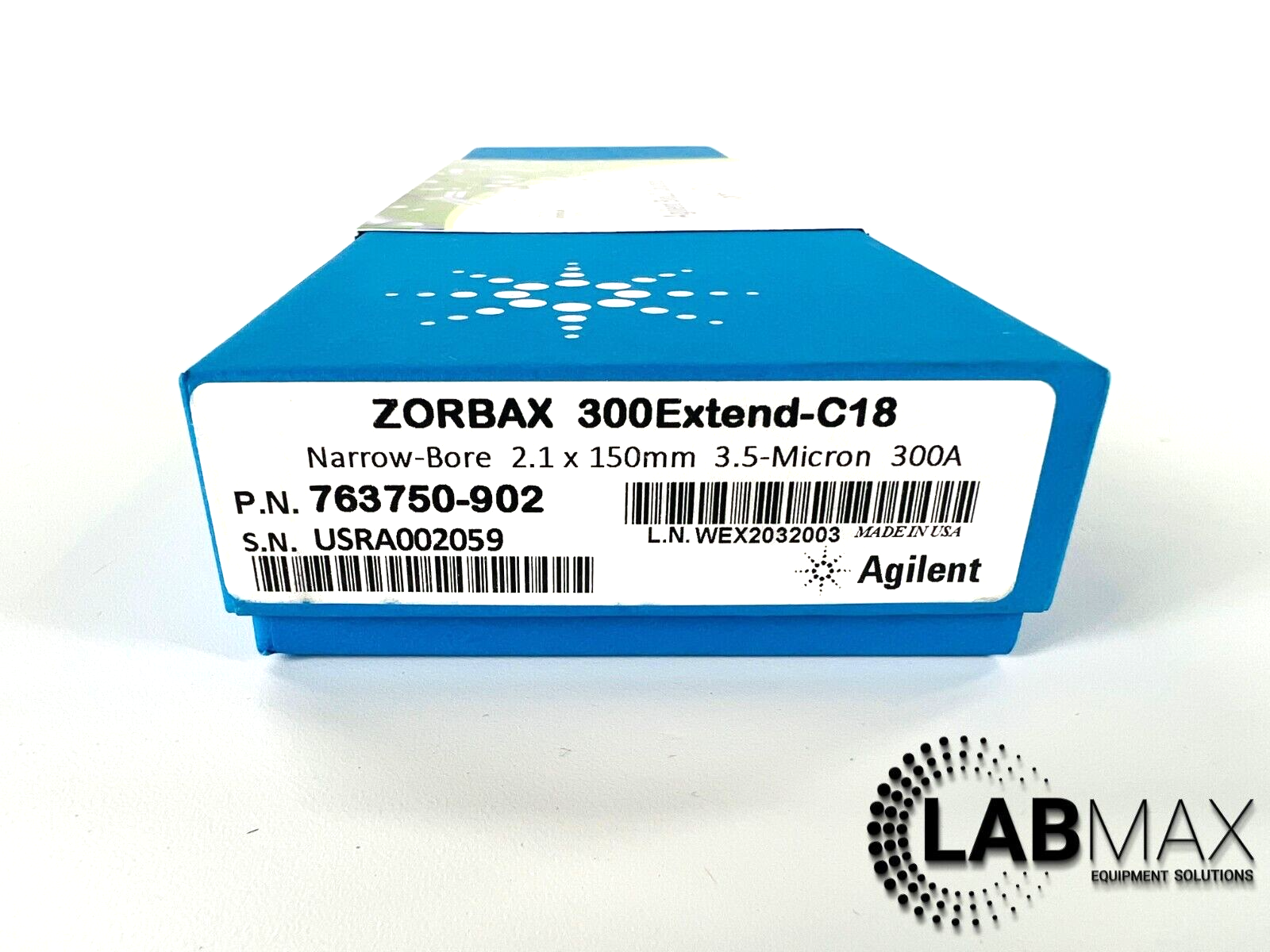 NEW Agilent HPLC Column ZORBAX 300 Extend-C18, 3.5 µm, 2.1 x 150 mm 763750-902