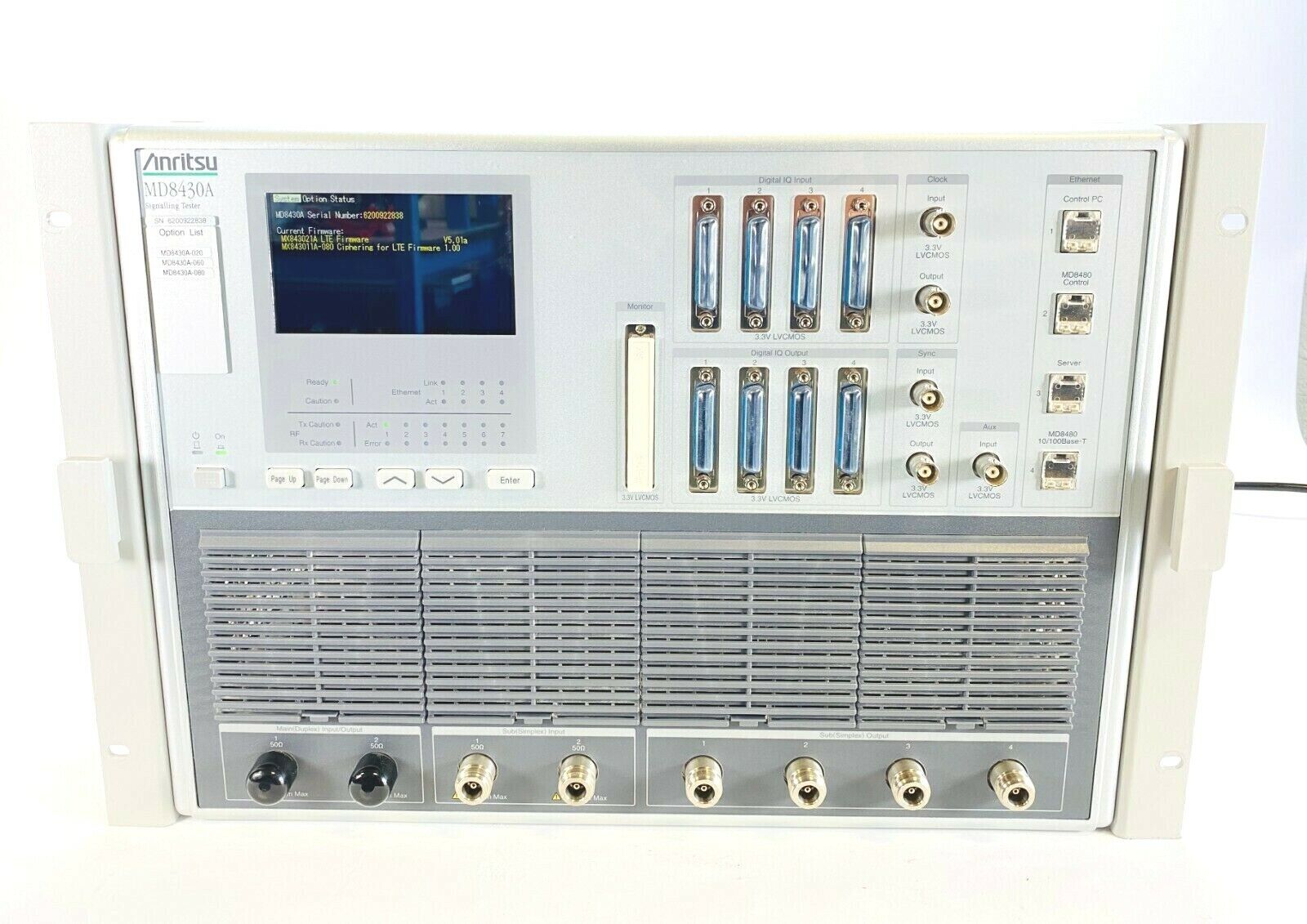 Used ANRITSU MD8430A SIGNAL TESTER OPTION 020 060 080