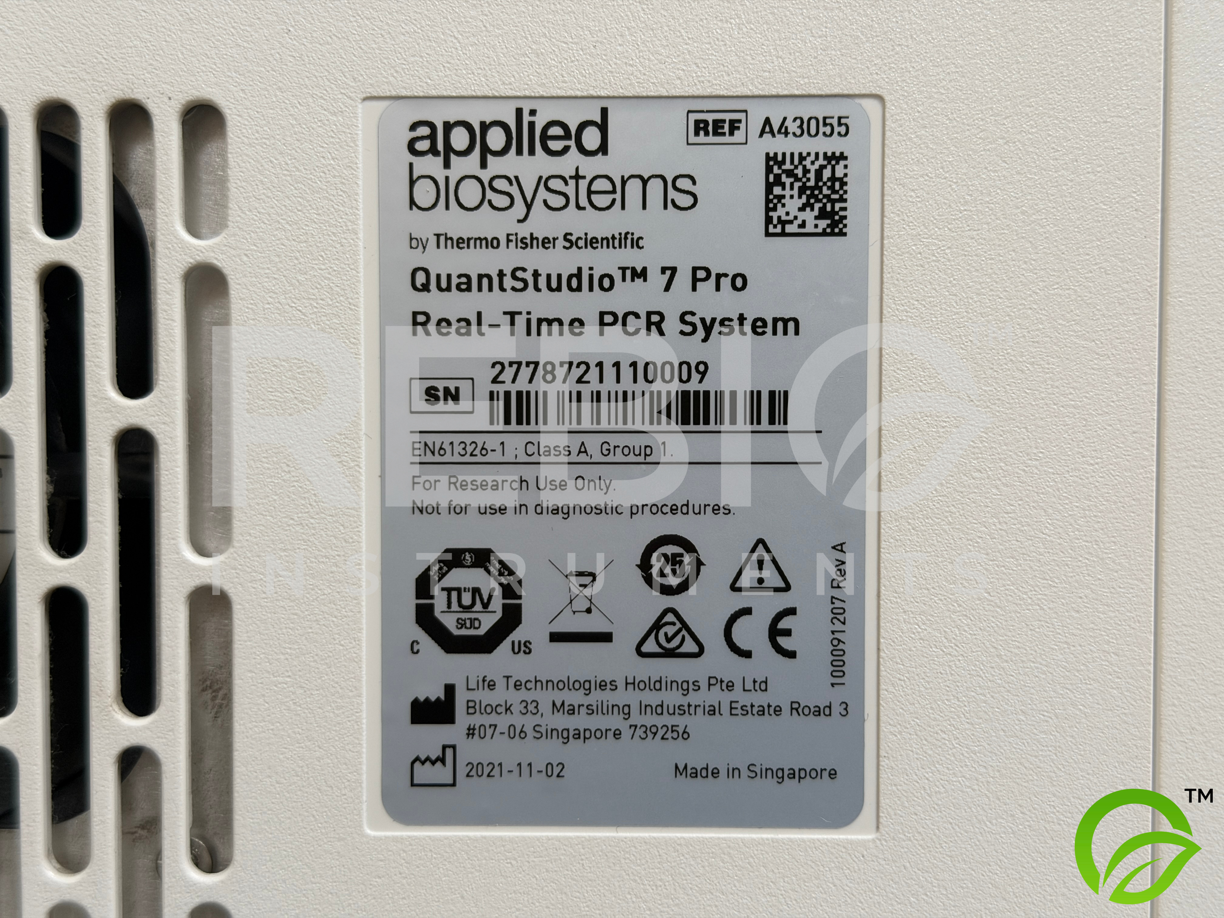 Used Applied Biosystems QuantStudio 7 Pro 384-Well PCR System | REF A43055 | High Throughput Real-Time PCR