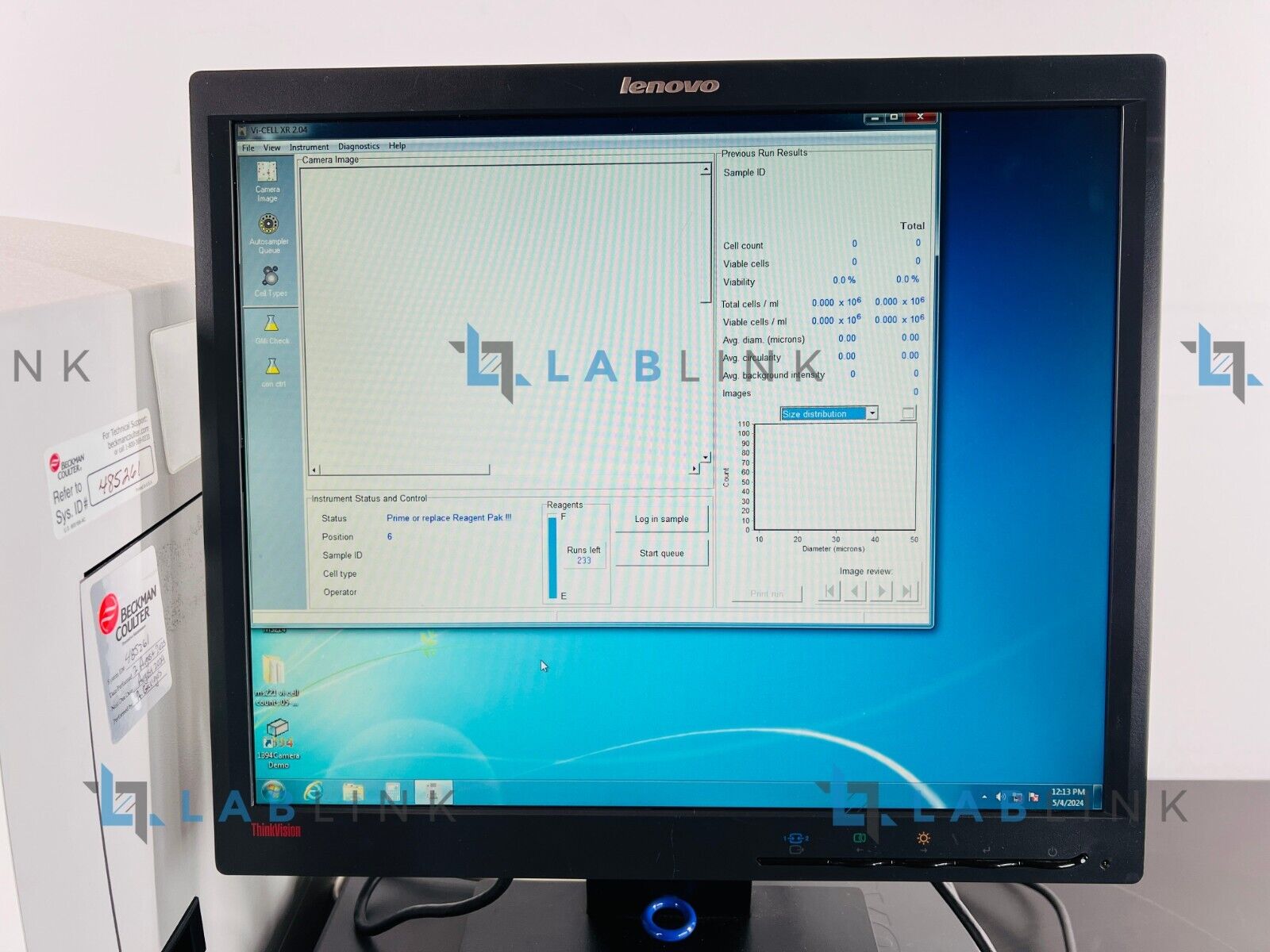 Used Beckman Coulter Vi-CELL XR Cell Viability Analyzer with WARRANTY