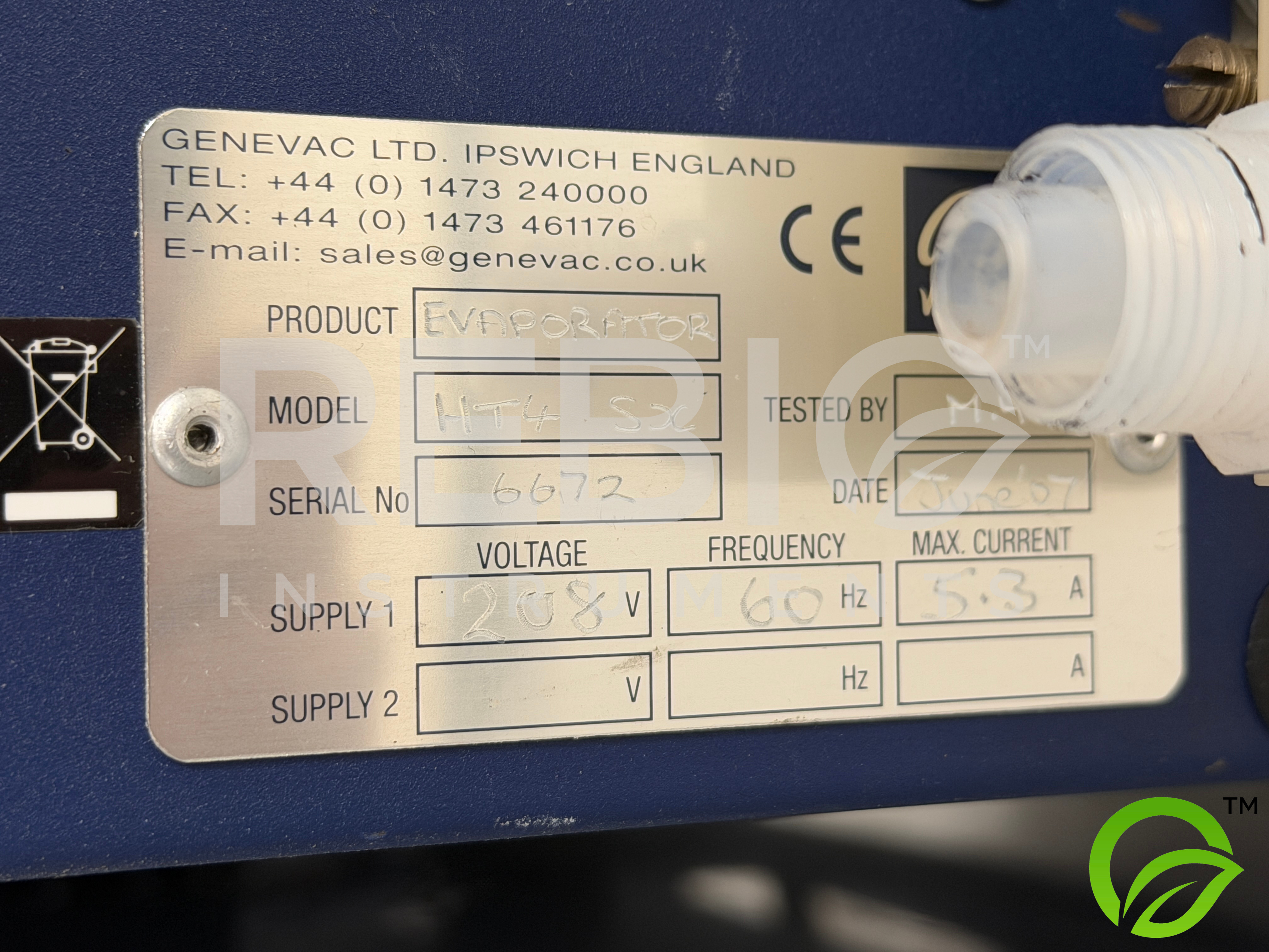 Used GeneVac HT-4X Centrifugal Vacuum Evaporator w/ Edwards XDS5 Vacuum Pump