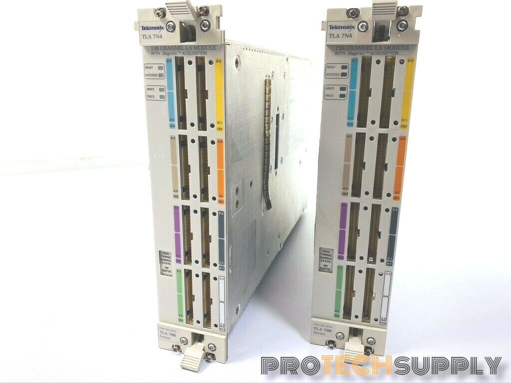 Used (2) Tektronix TLA 7N4 136 Channel Logic Analyzer Module