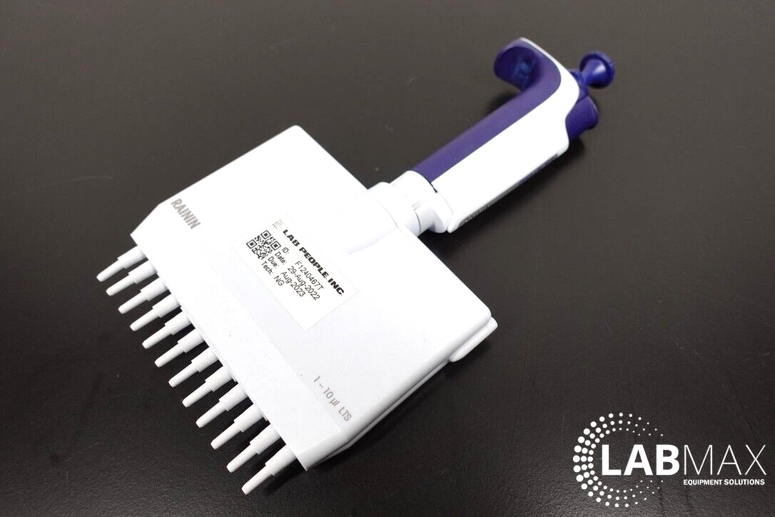 Used Rainin Pipet-Lite XLS L-10 / 0.5-10 uL / 12-Channel Pipette with WARRANTY