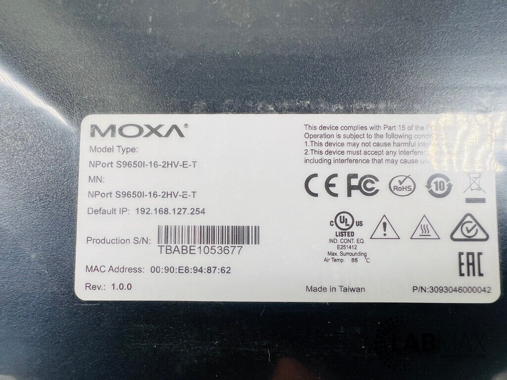 MOXA NPort S9650I-16-2HV-E-T 16-port Rugged Device Server NEW with WARRANTY