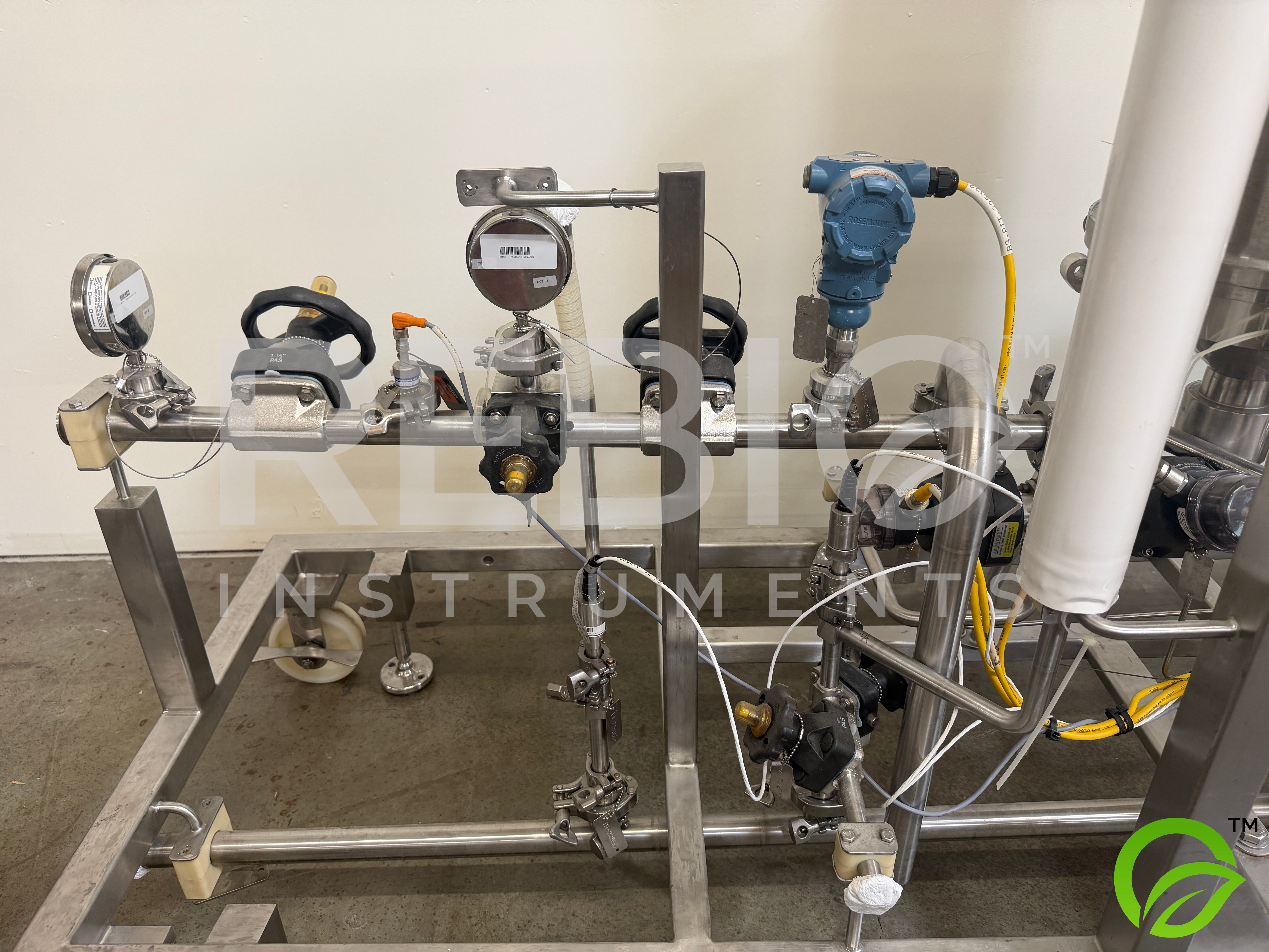 Used Allegheny Bradford Protein A Chromatography Pre-Filter Skid FC-2250 | 316SS | Rosemount Fieldbus | UL Listed Controls