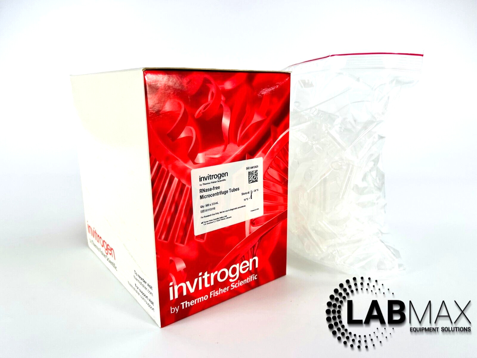 Invitrogen Microcentrifuge PCR Tubes RNase-free 500x2.0 mL AM12425