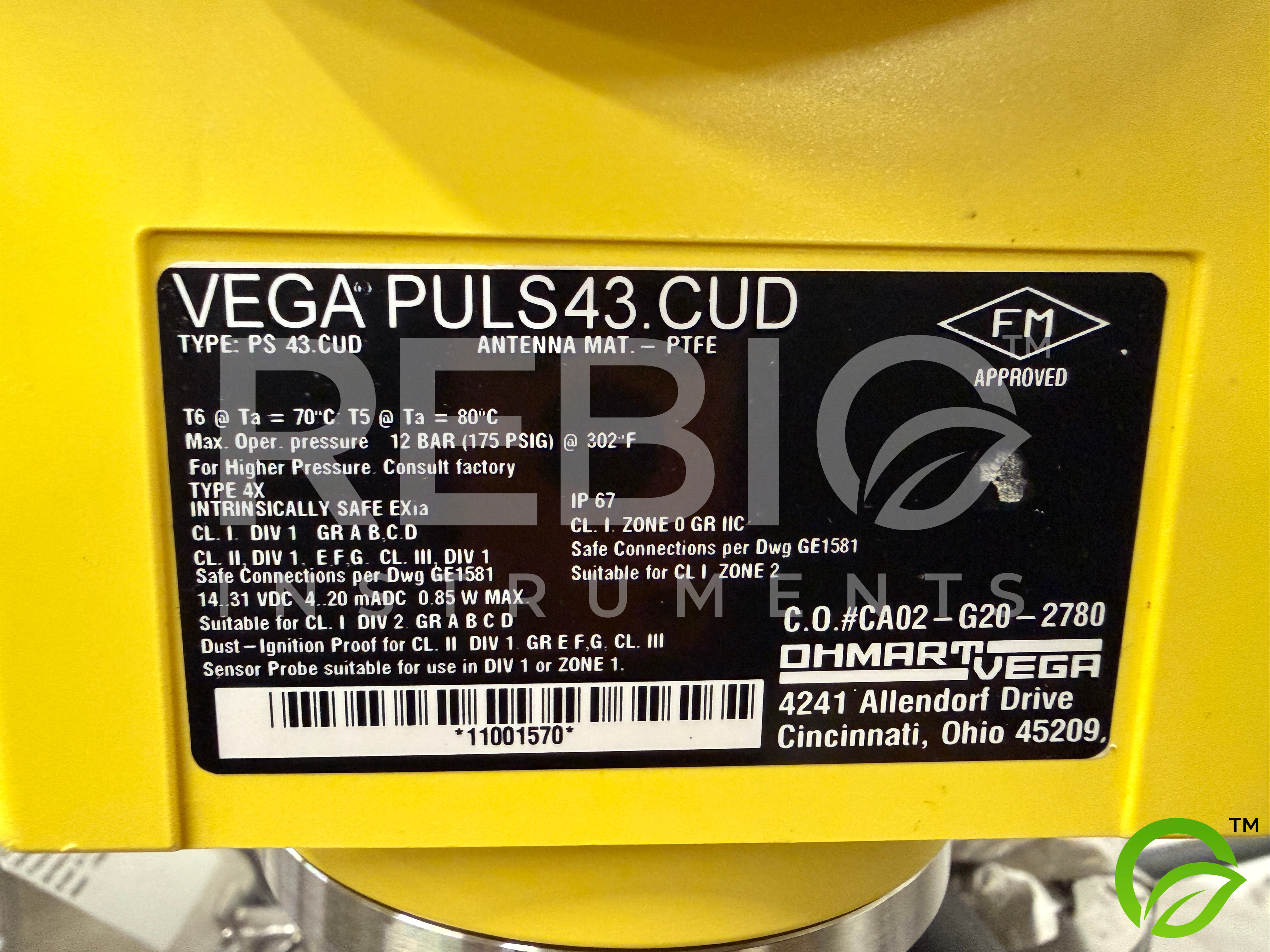 Used DCI / Abgenix 50L Jacketed 316L SS Pressure Vessel Skid CP-3050 | ASME Certified | Vega PULS43 Radar Level | Lumiglas Sight Glass | BS&B Burst Disc | Mobile Pharma Cart