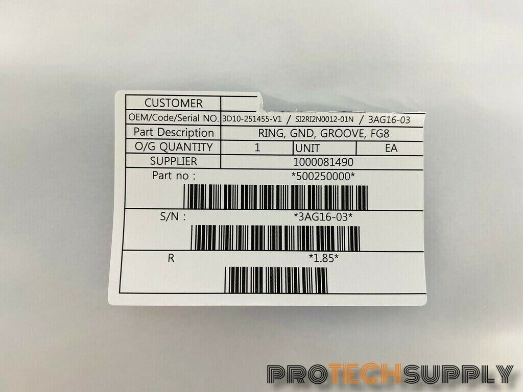 INTEL Semiconductor Ring Groove FG8 3D10-251455-V1 NEW SEALED