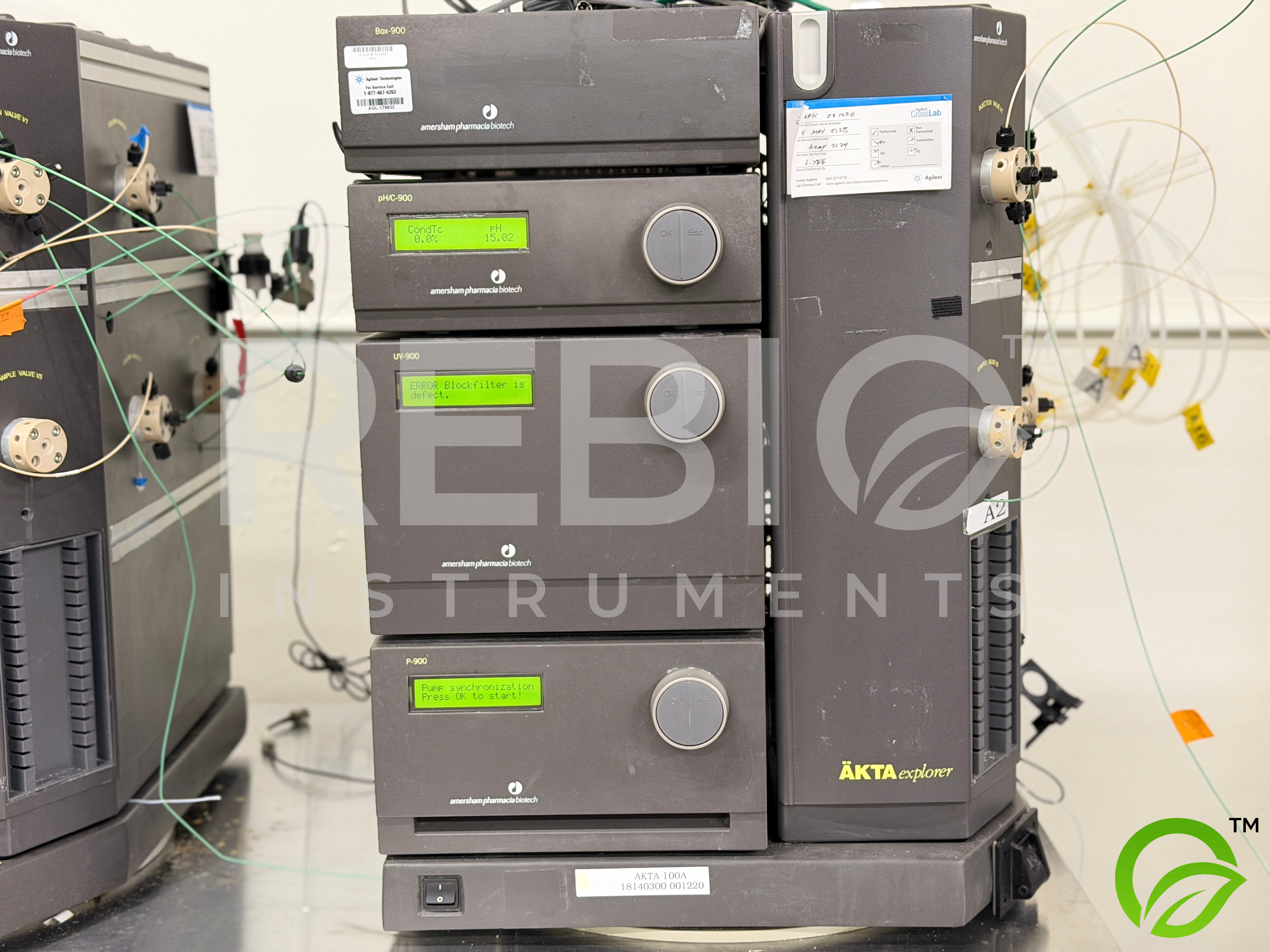 Used Lot of 3 GE AKTA Explorer FPLC Systems — 3x CU-950, 3x Frac-900, 1x Frac-920 — Protein Purification