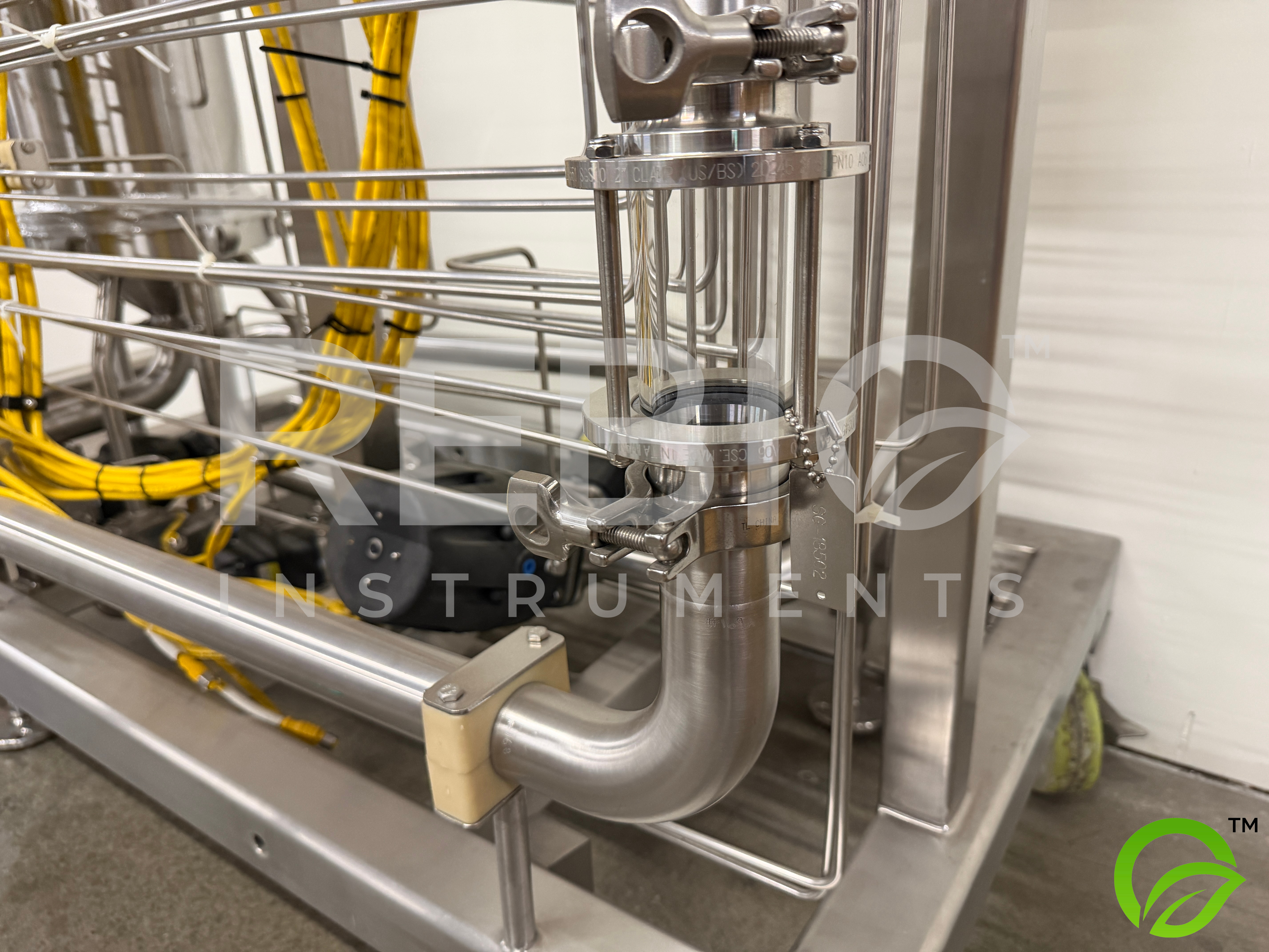 Used Allegheny Bradford Protein A Chromatography Column Skid F-1851 | 316SS | 4-Round × 3-High Column Array | ITT Pure-Flo Actuated Valves | UL Listed Controls | Mobile Pharma Skid