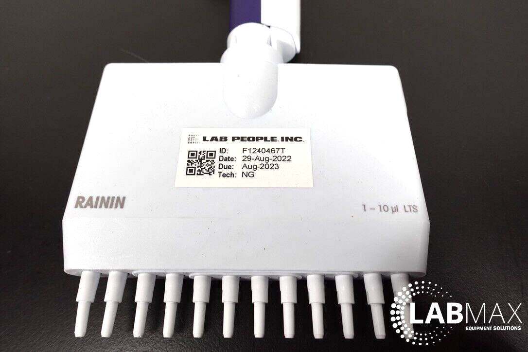 Used Rainin Pipet-Lite XLS L-10 / 0.5-10 uL / 12-Channel Pipette with WARRANTY