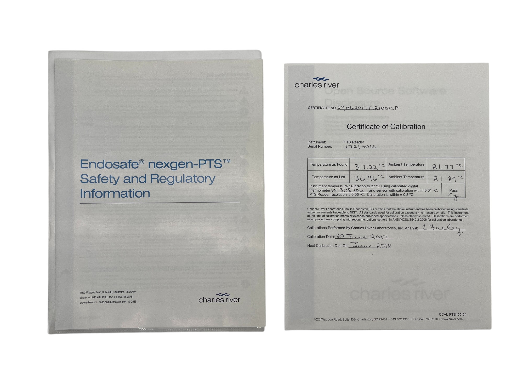 Used Charles River PTS150 Endosafe Nexgen-PTS