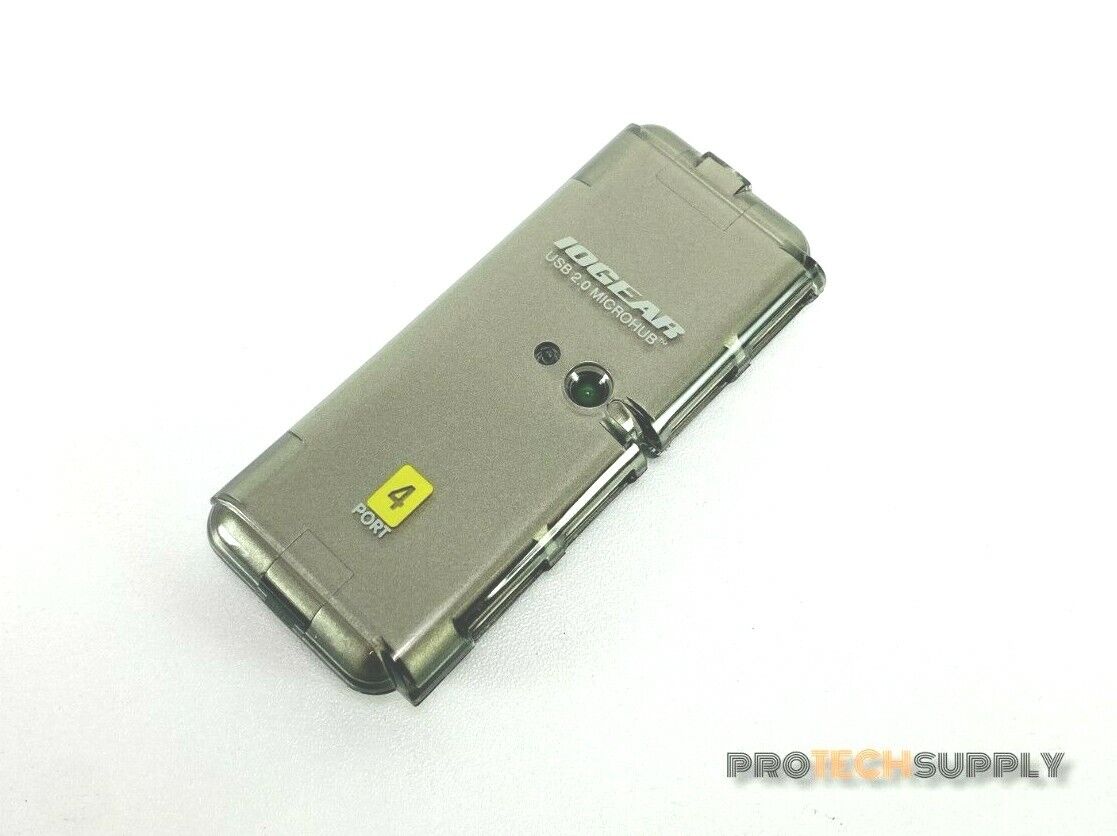 Used IOGEAR GUH274 Ultra Slim 4-Port Hi-Speed USB 2.0 Micro Hub - For MAC or PC 672792502965