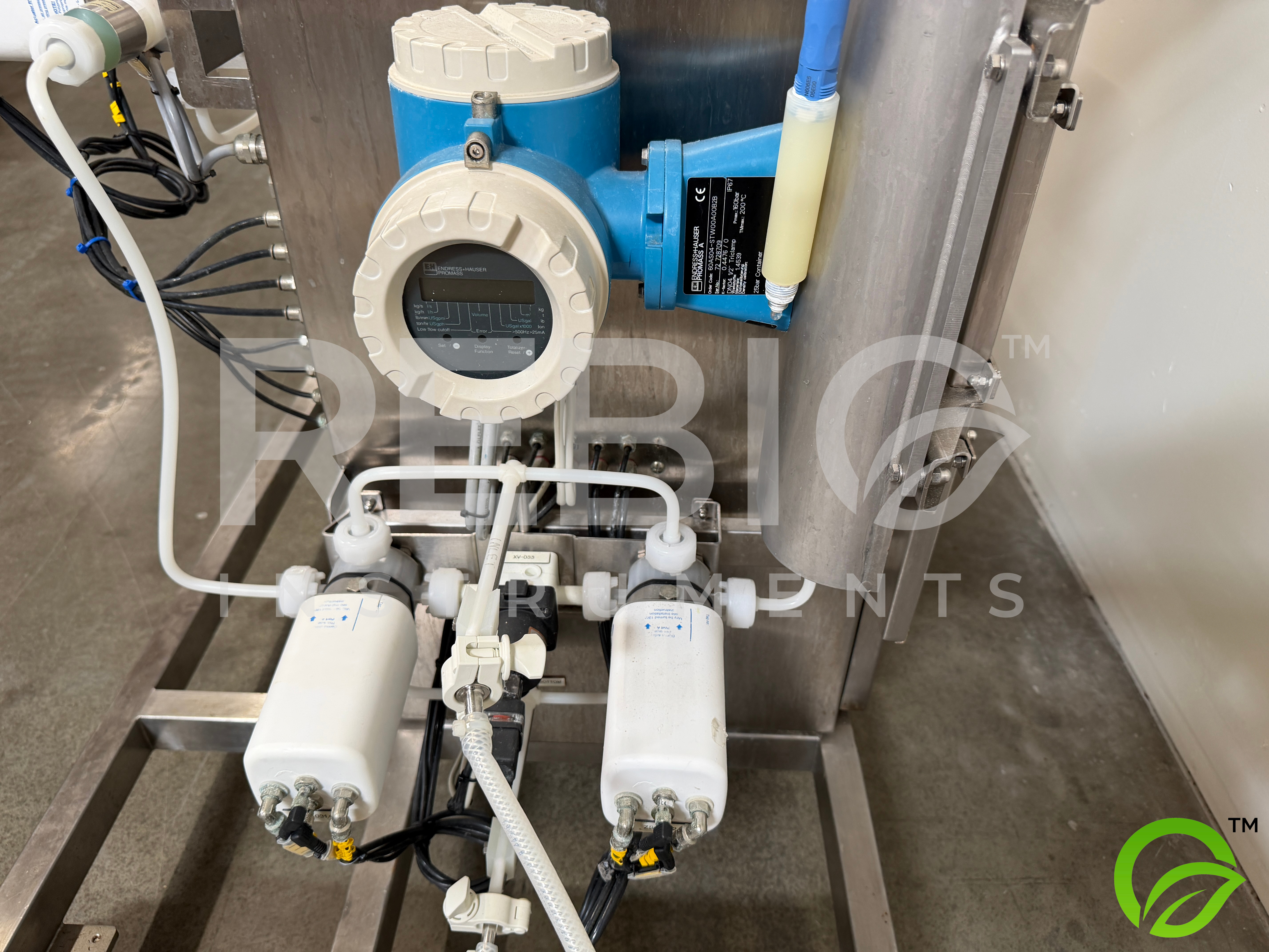 Used Amersham / GE BioProcess Chromatography Skid w/ BPG 100/500 Column, Endress+Hauser Promass, LEWA Pump