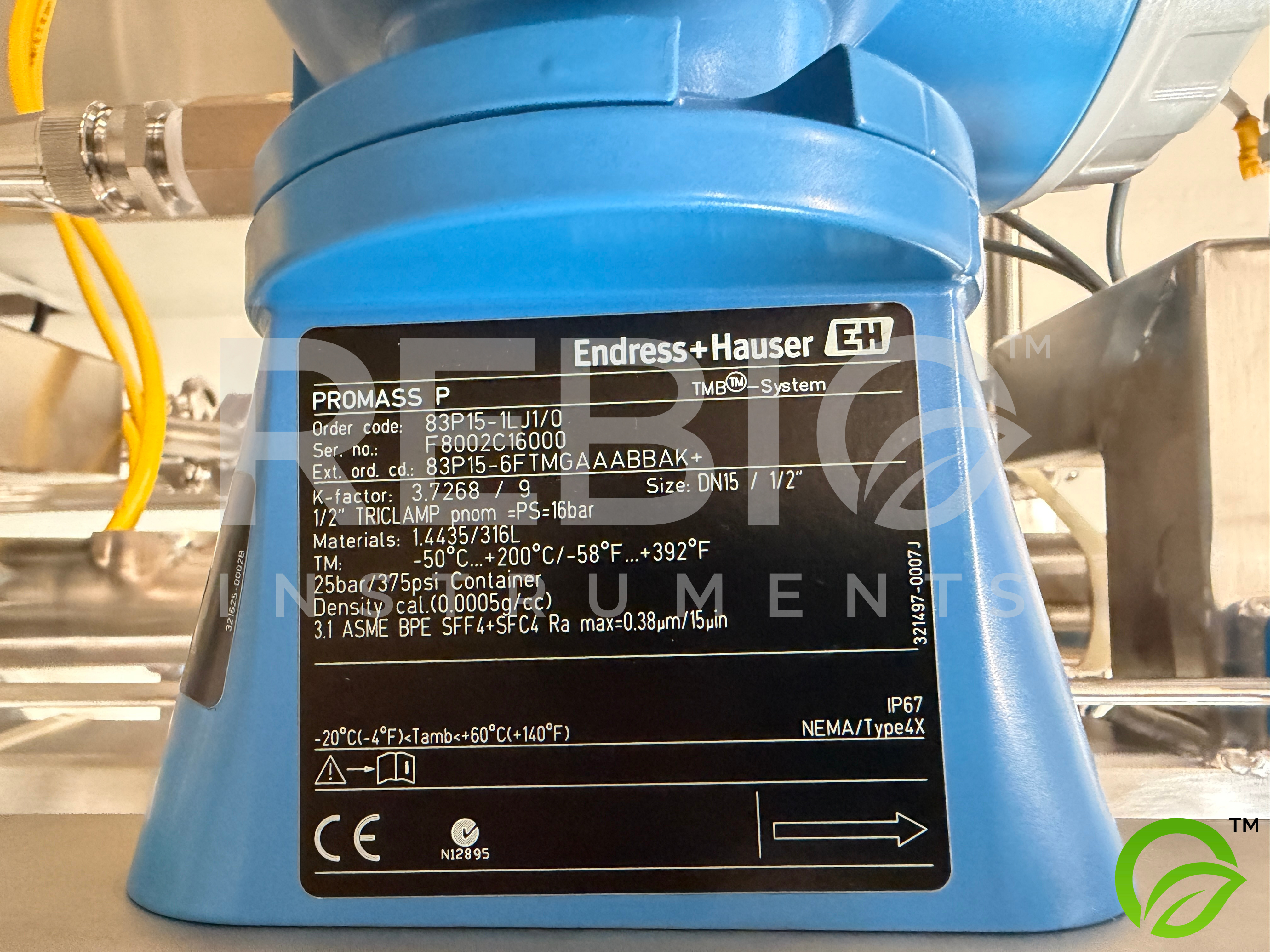 Used Allegheny Bradford 50L Stainless Buffer Break Tank Skid w/ Endress+Hauser Promass P, Rosemount Instruments — ASME U-Stamp, BPE-Compliant