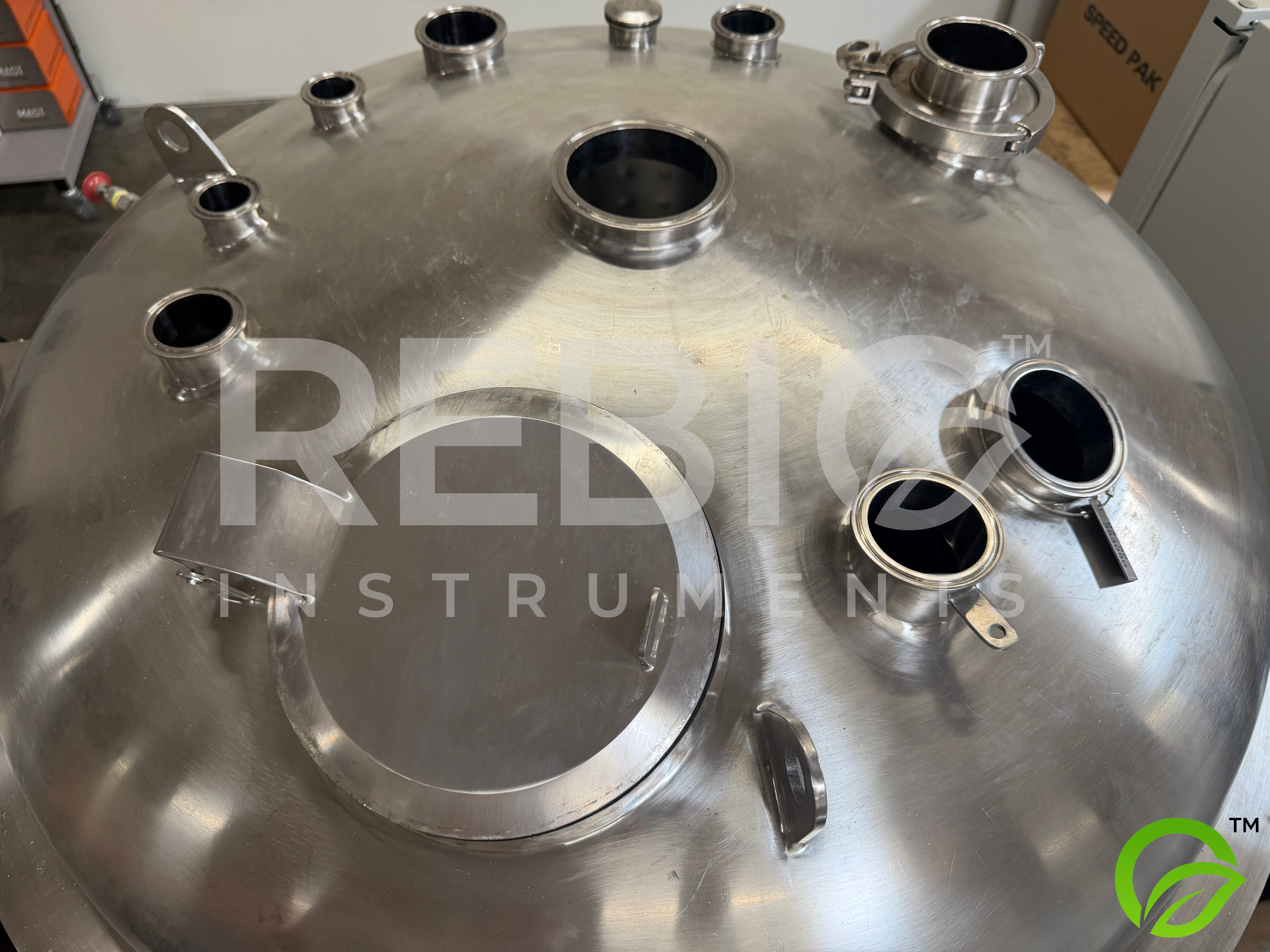 Used Pall Filtron 600L Allegheny Bradford 316SS Recycle Tank RT-3530 | AUTOTFF Bioprocessing Skid | Lightnin Agitator | Rosemount Analytical pH/ORP | Mobile Caster Frame