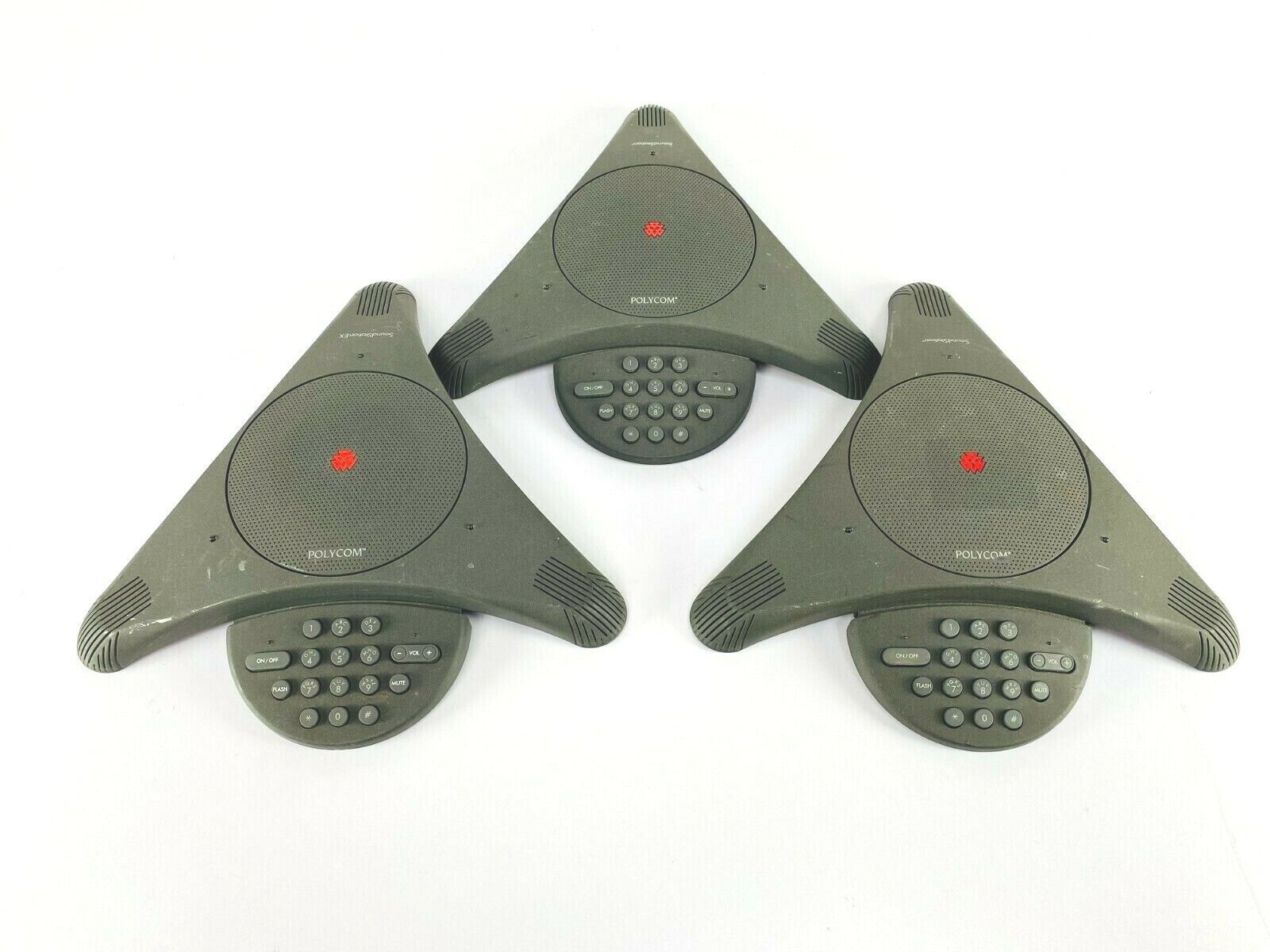 Used Lot of 3 POLYCOM SOUNDSTATION EX NETWORK CONFERENCE PHONE 2201-03309-001
