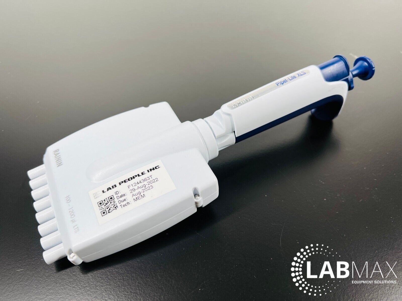 Used Rainin Pipet-Lite XLS L-1200 / 100-1200uL / 8-Channel Pipette with WARRANTY