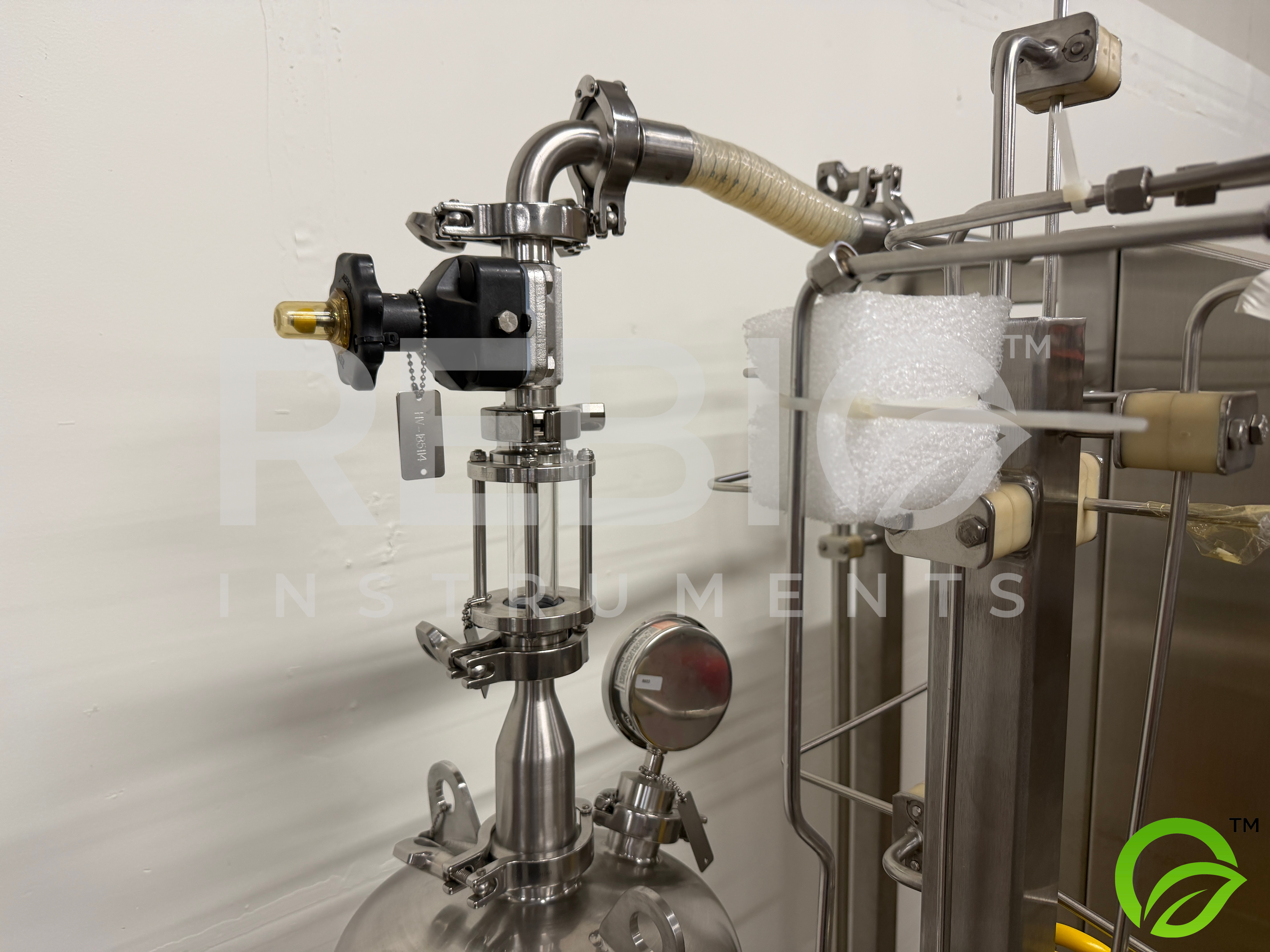 Used Allegheny Bradford Protein A Chromatography Column Skid F-1851 | 316SS | 4-Round × 3-High Column Array | ITT Pure-Flo Actuated Valves | UL Listed Controls | Mobile Pharma Skid
