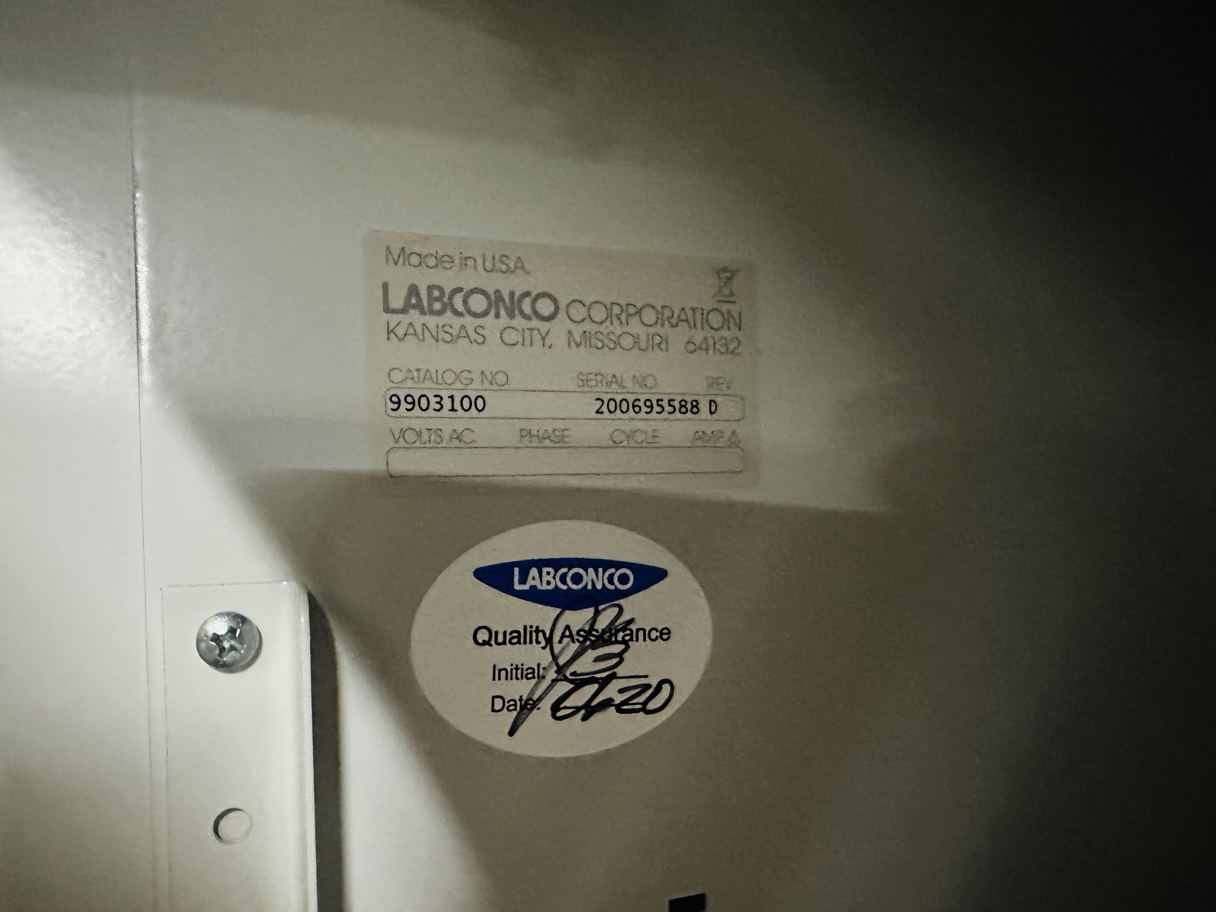 Used Labconco Protector Premier 6-Foot Laboratory Fume Hood 