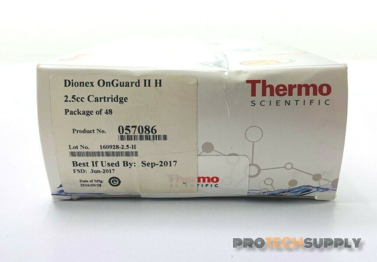 Thermo Scientific Dionex OnGuard II H 2.5cc Cartridge Pack of 48 NEW