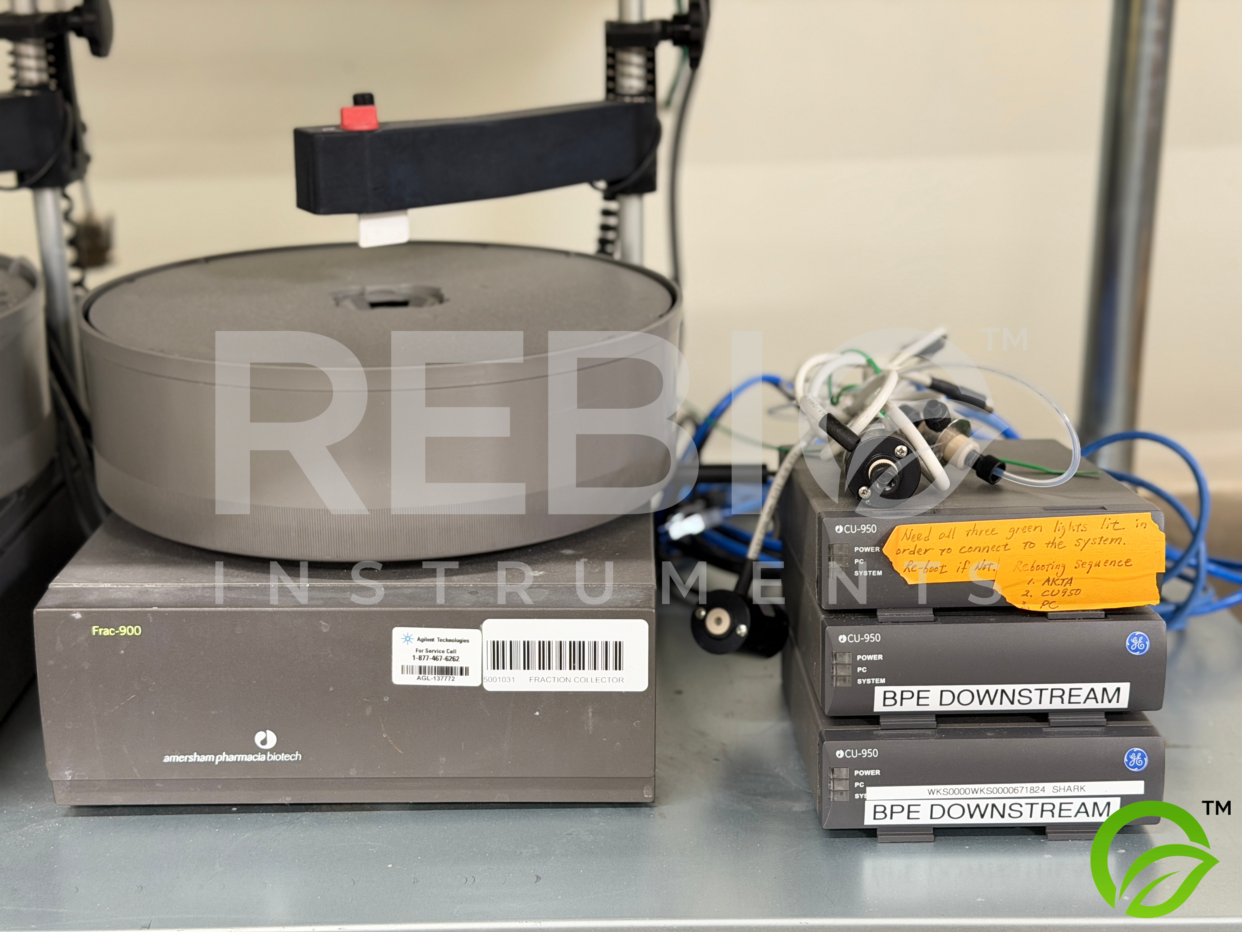 Used Lot of 3 GE AKTA Explorer FPLC Systems — 3x CU-950, 3x Frac-900, 1x Frac-920 — Protein Purification