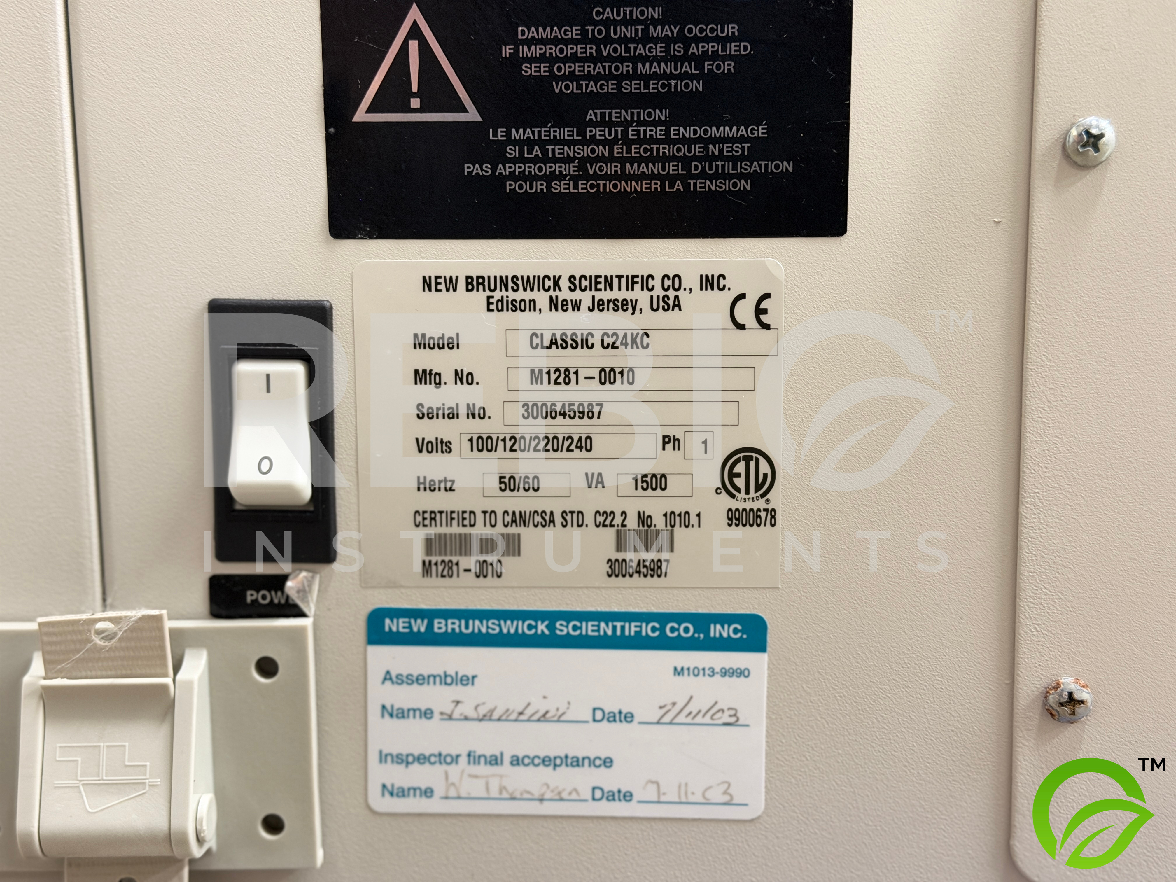 Used New Brunswick Classic C24KC Refrigerated Benchtop Incubator Shaker — Tested, Fully Functional