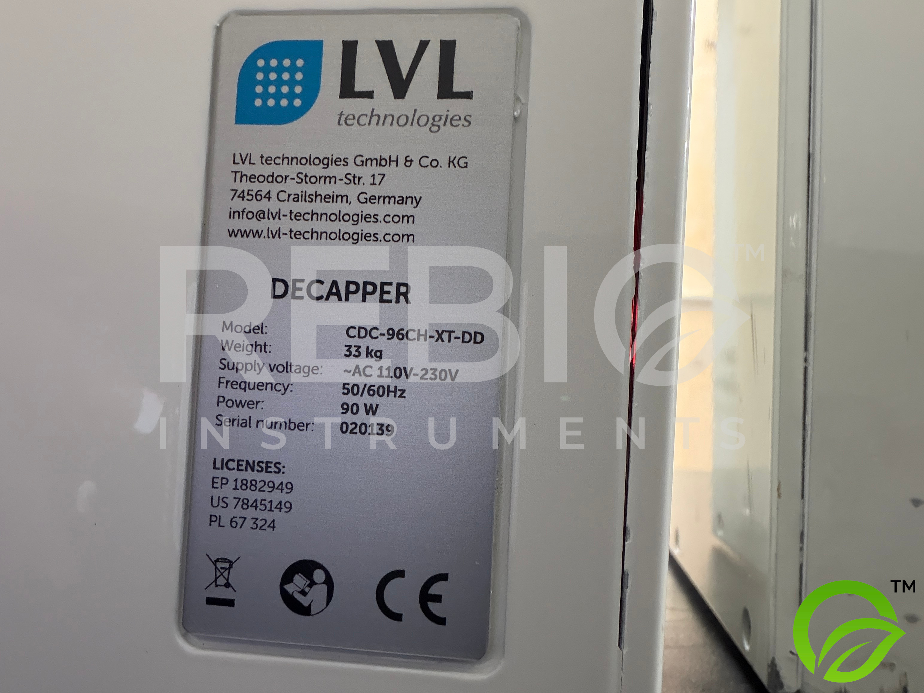 Used LVL Decapper Fully-Automatic 96-Channel CDC-96CH