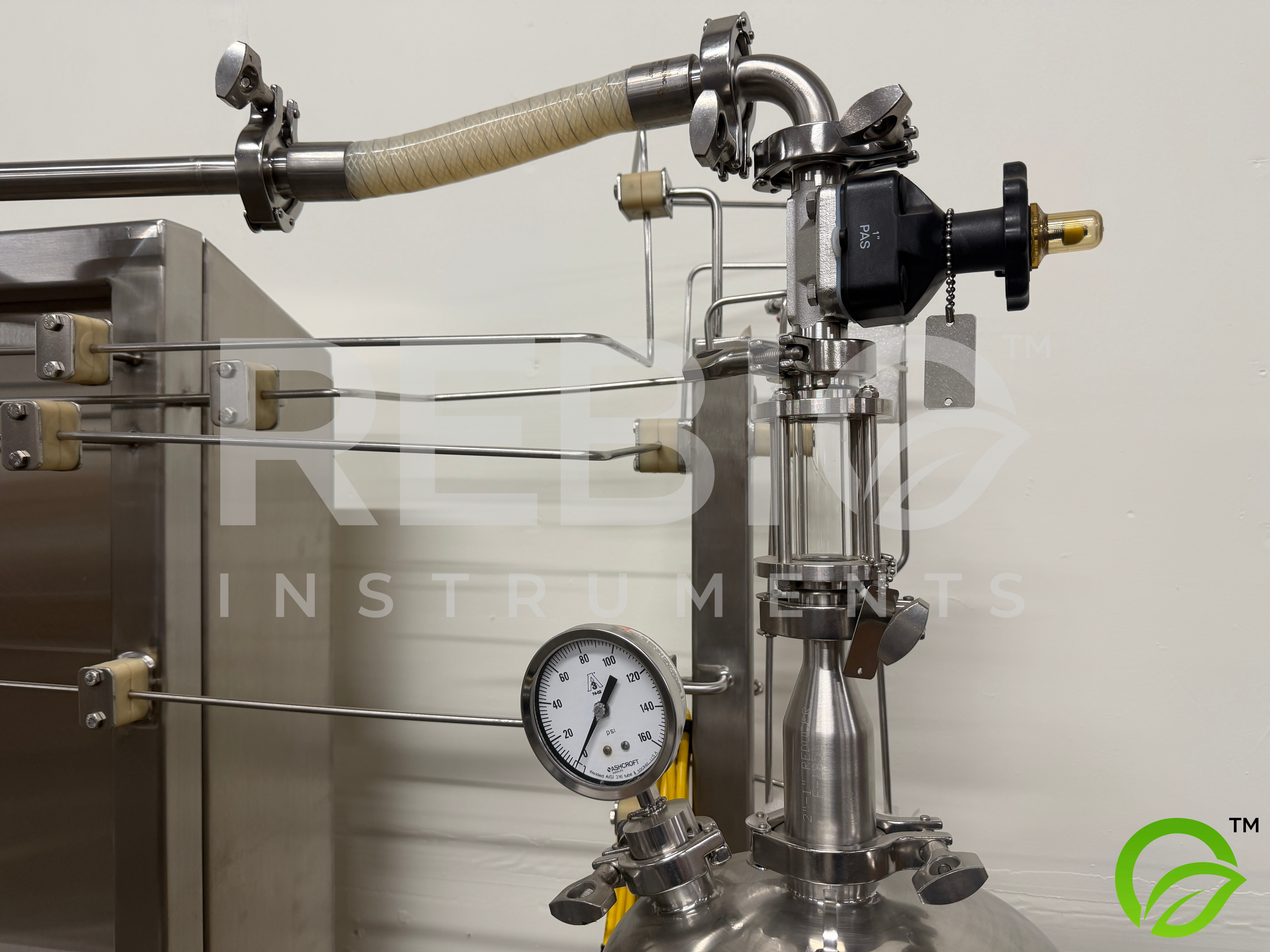 Used Allegheny Bradford Protein A Chromatography Column Skid F-1851 | 316SS | 4-Round × 3-High Column Array | ITT Pure-Flo Actuated Valves | UL Listed Controls | Mobile Pharma Skid