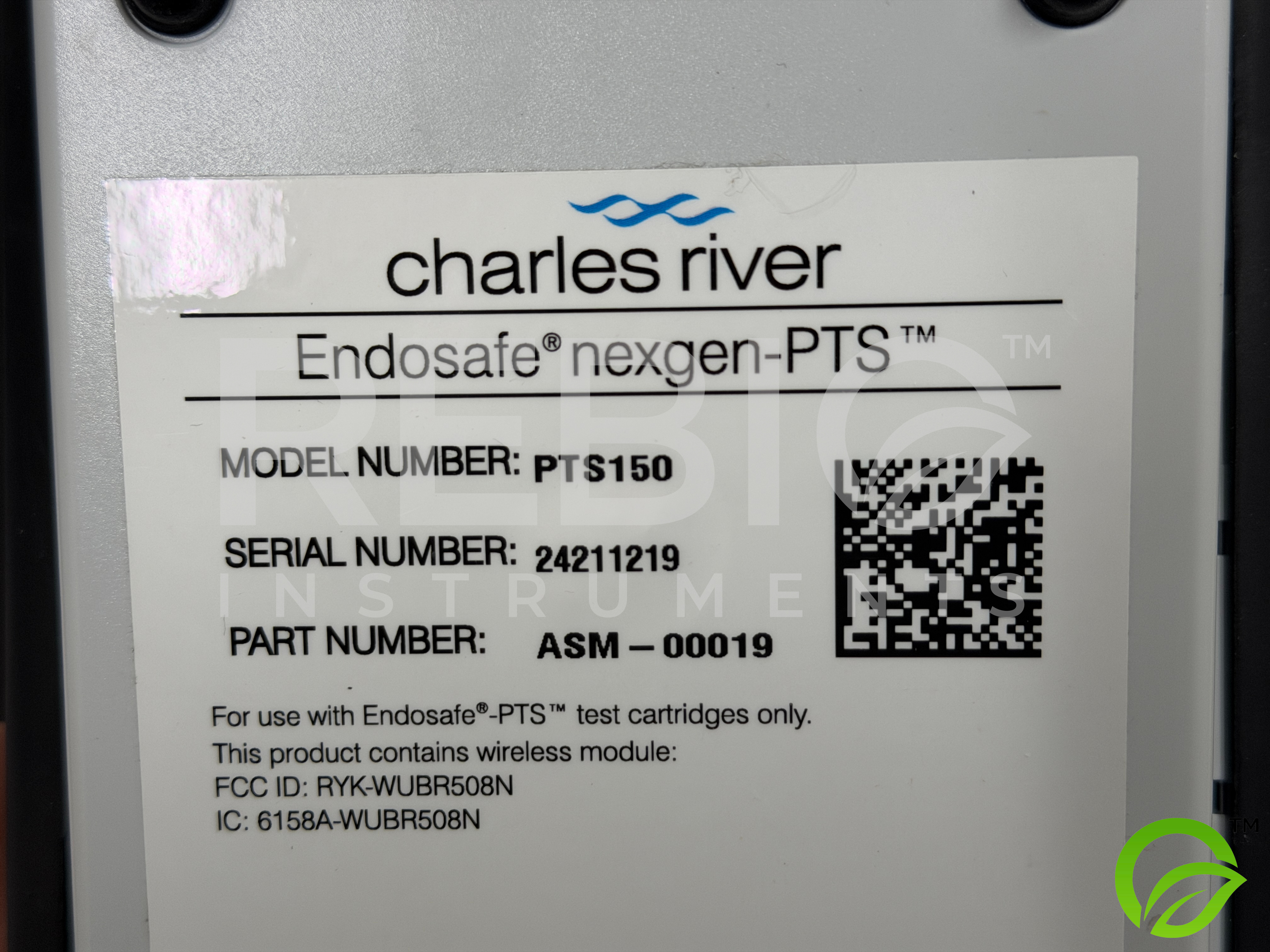 Used Charles River PTS150 Endosafe Nexgen-PTS Current Calibration 