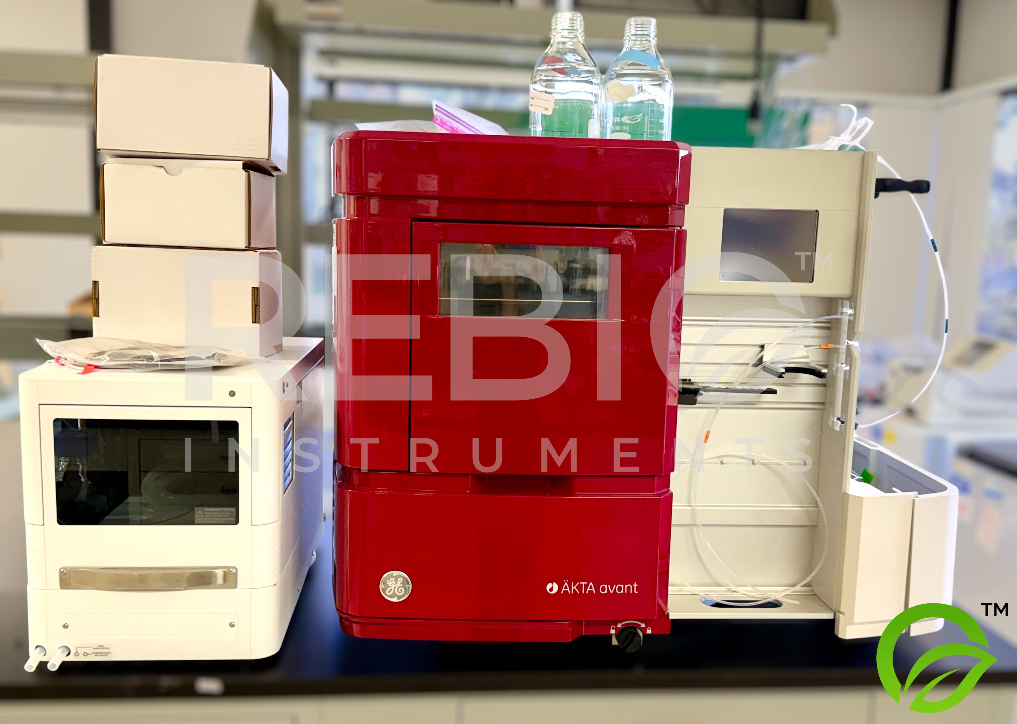 Used GE AKTA Avant 25 Chromatography System FPLC + Spark 840 Plate Reader 