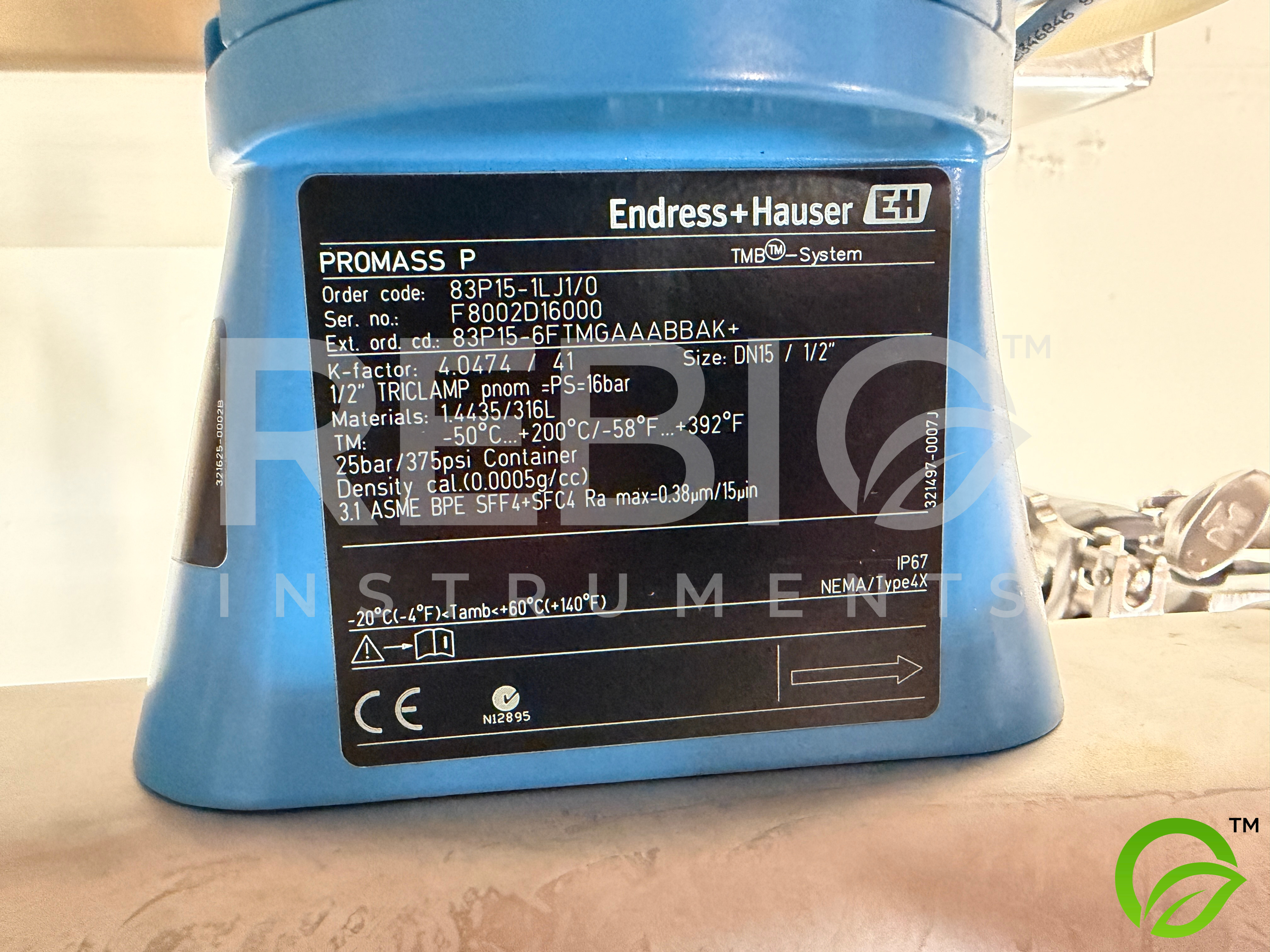 Used Allegheny Bradford 50L Stainless Buffer Break Tank Skid w/ Endress+Hauser Promass P, Rosemount Instruments — ASME U-Stamp, BPE-Compliant