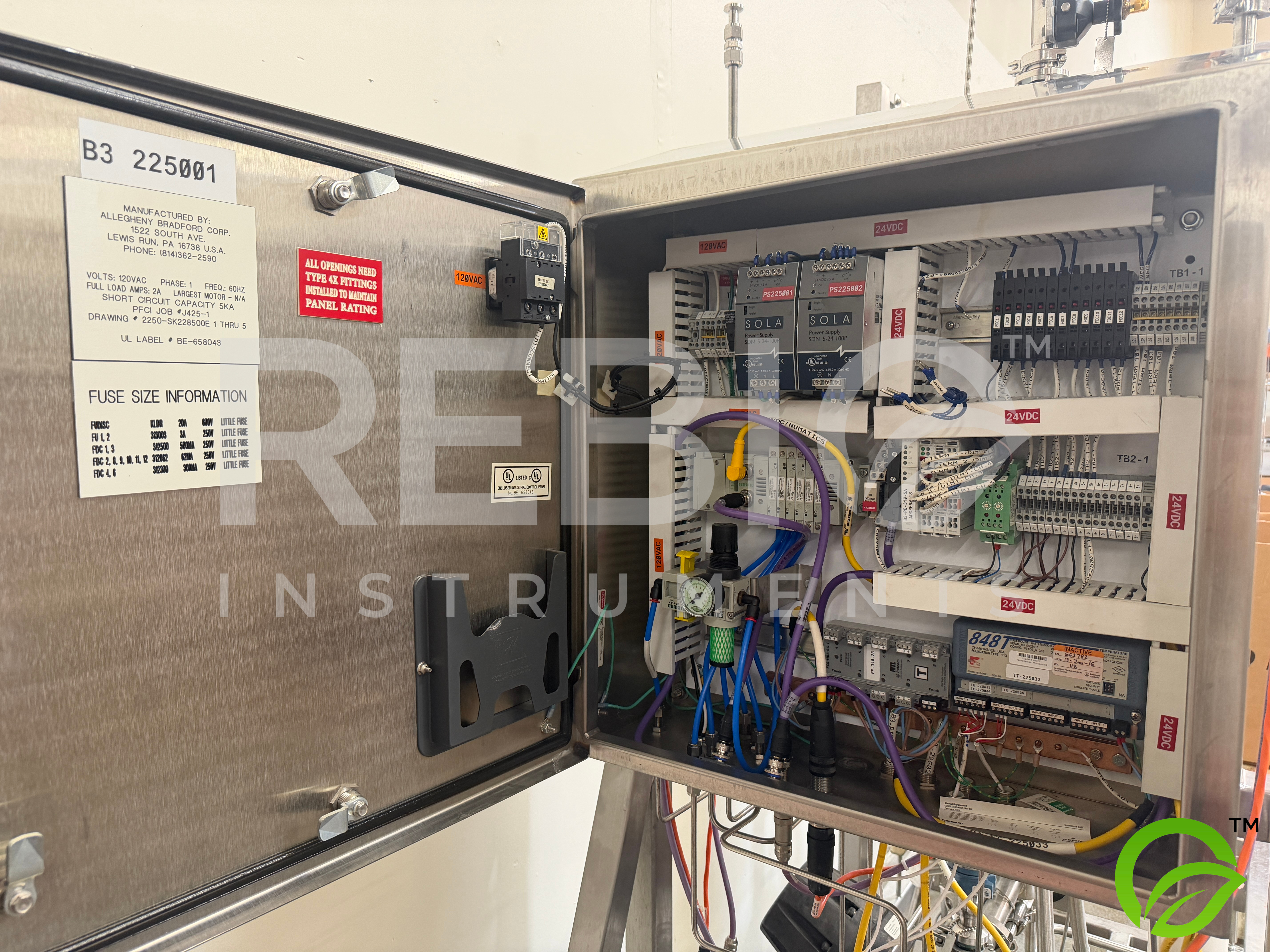 Used Allegheny Bradford Protein A Chromatography Pre-Filter Skid FC-2250 | 316SS | Rosemount Fieldbus | UL Listed Controls