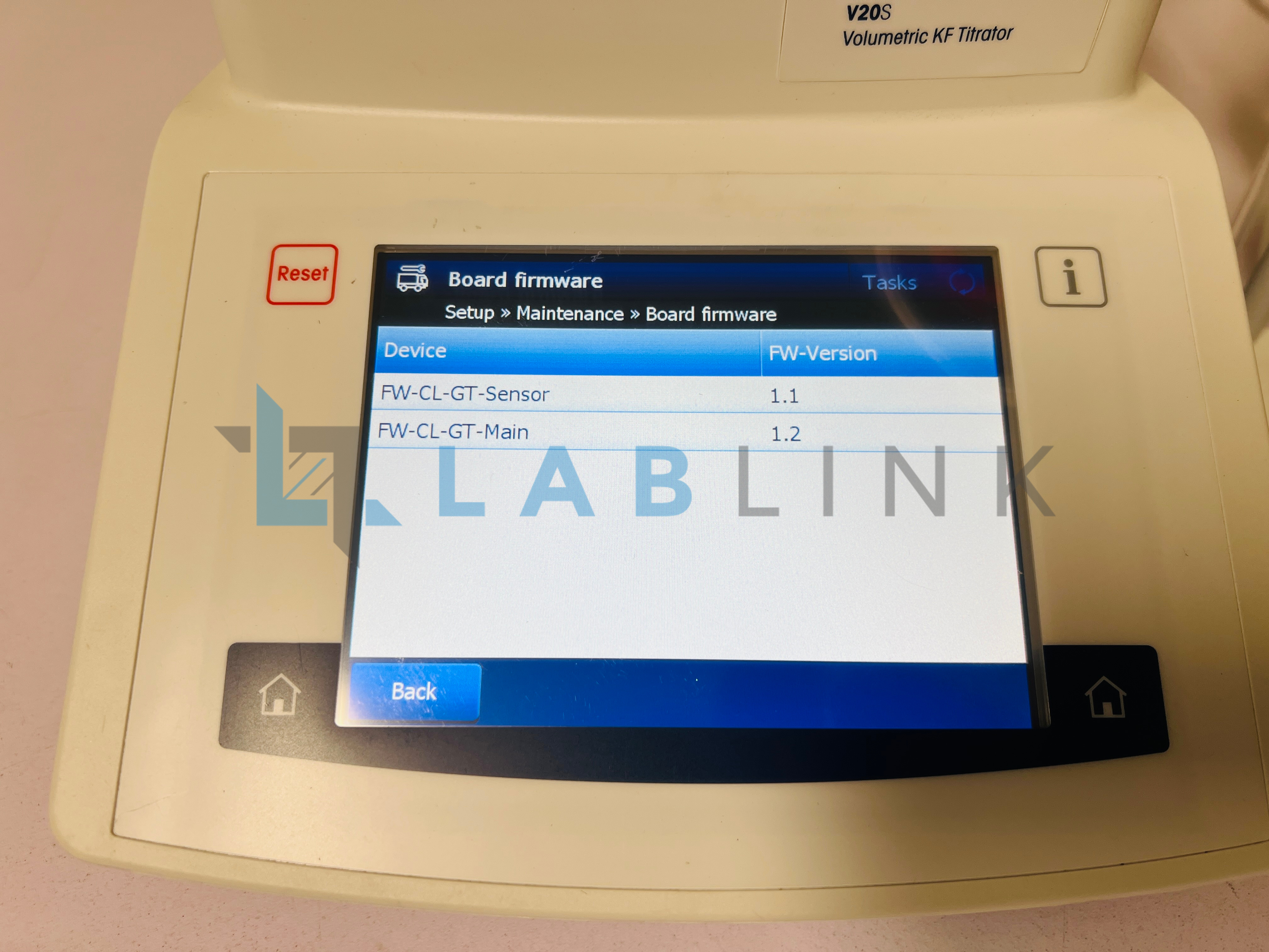 Used Mettler Toledo V20S Volumetric Karl Fischer (KF) Titrator